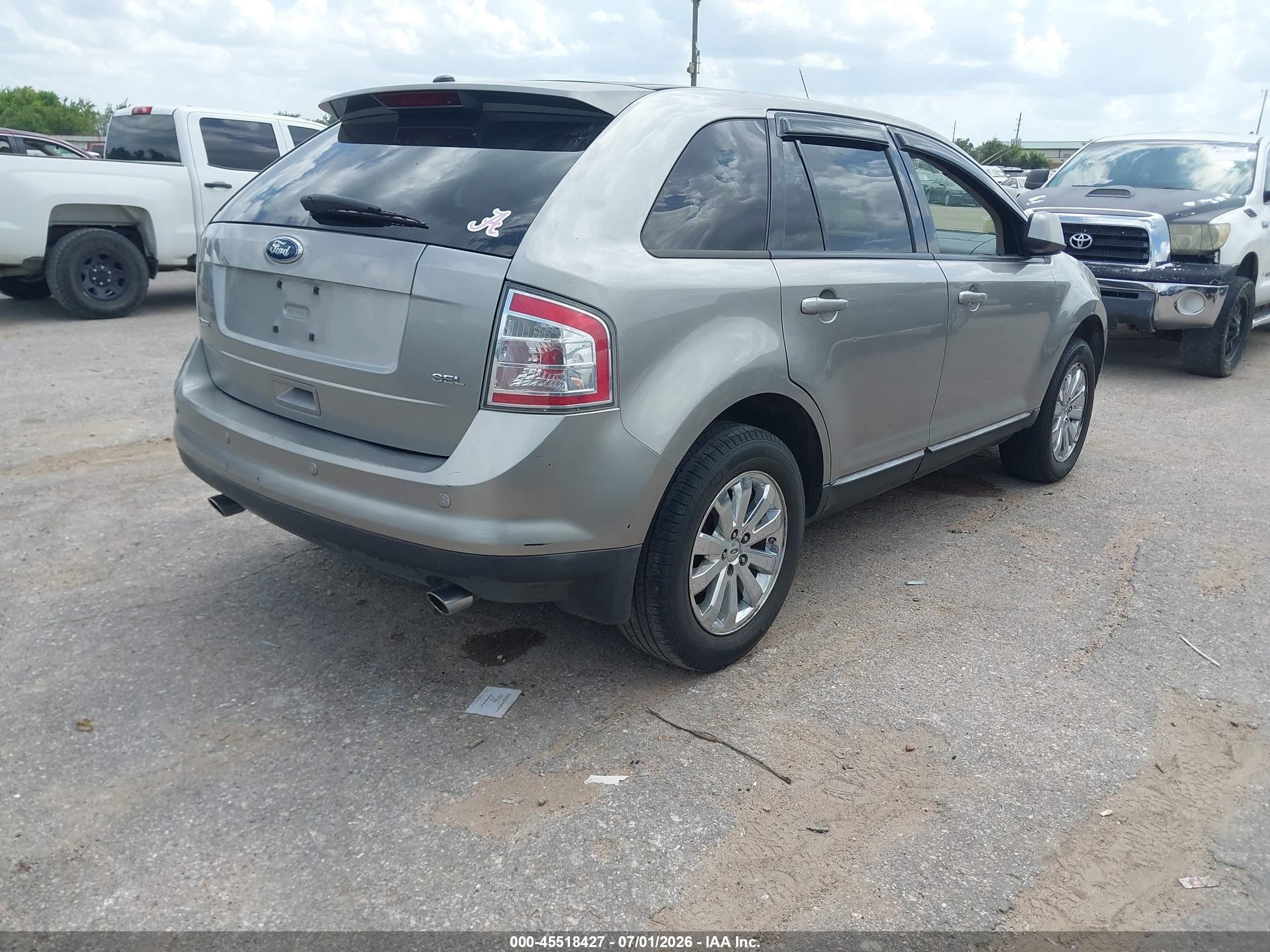 2008 Ford Edge Sel Beige vin: 2FMDK38C48BA60574