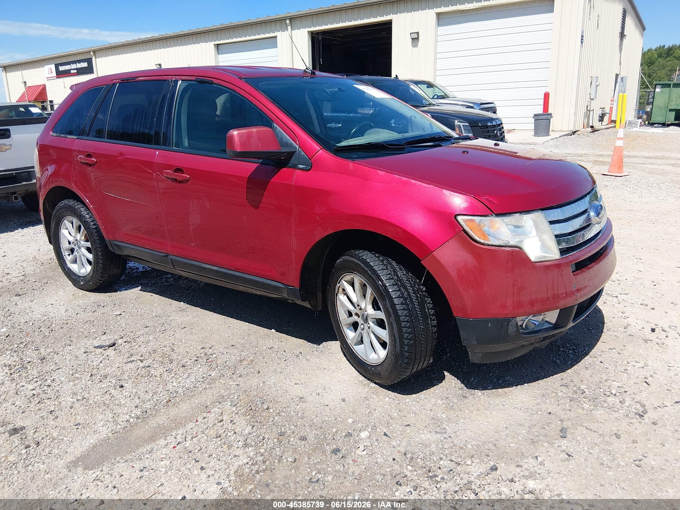 2009 Ford Edge Sel Красный vin: 2FMDK38C49BA73276