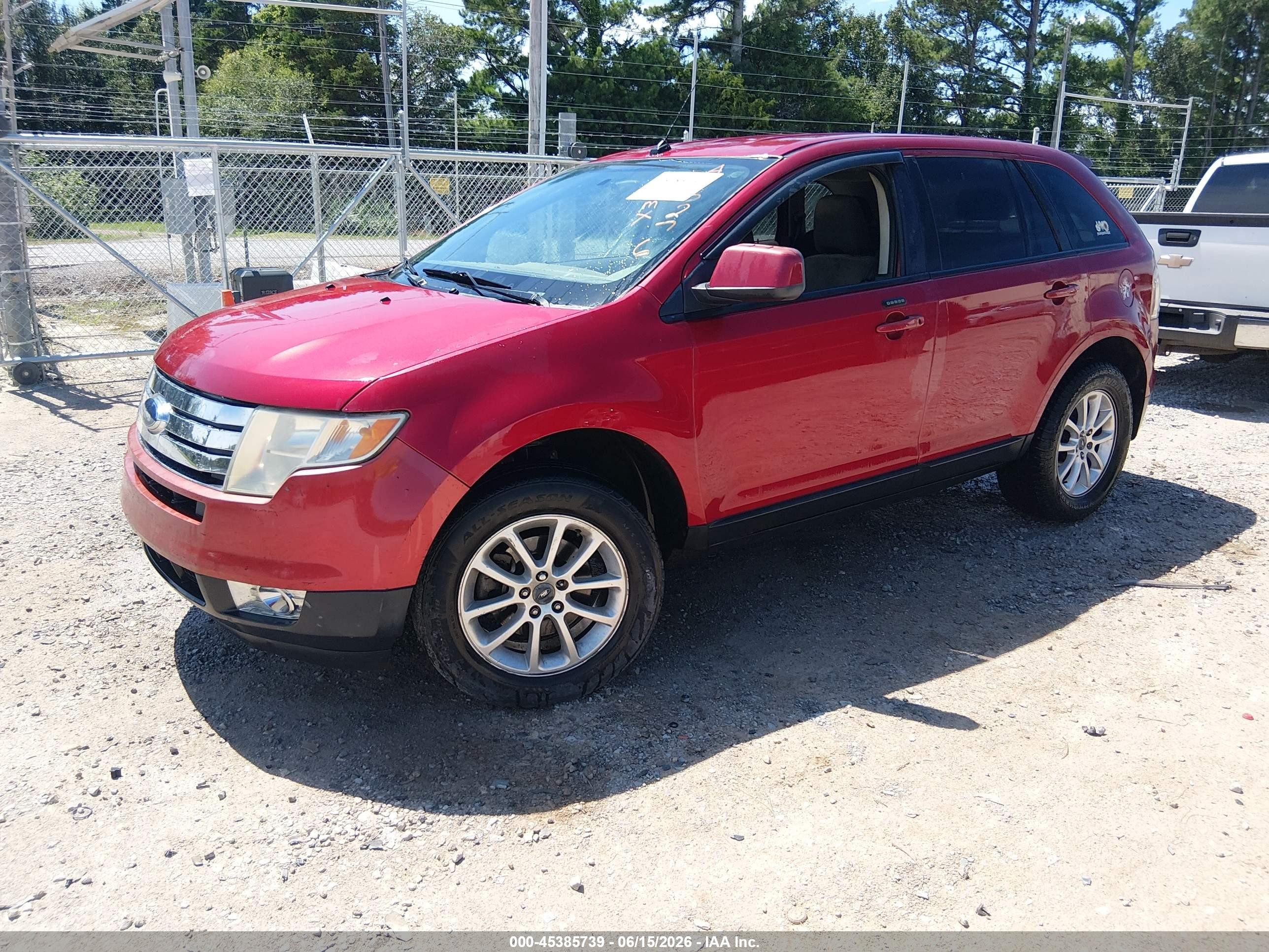 2009 Ford Edge Sel Red vin: 2FMDK38C49BA73276