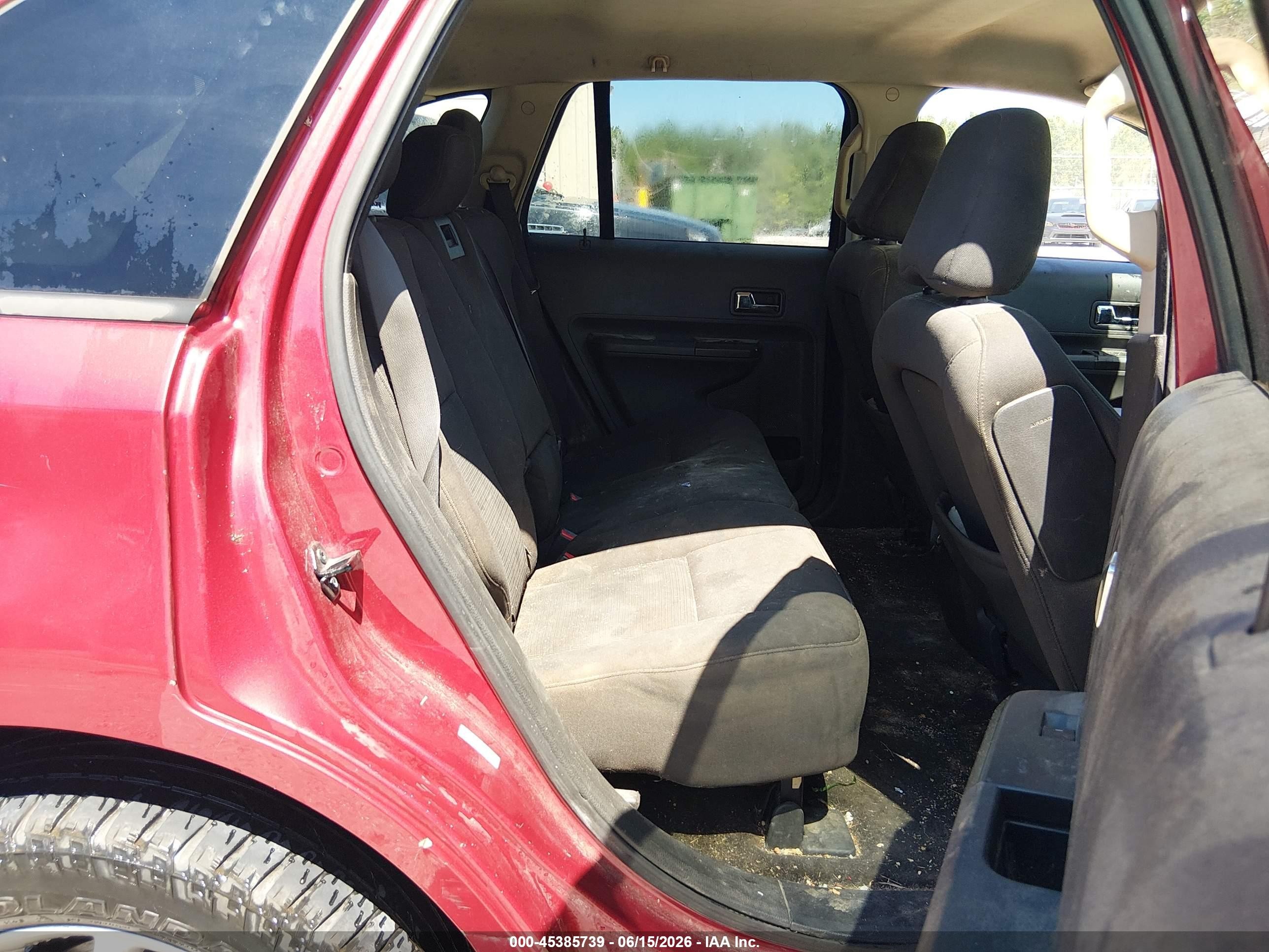 2009 Ford Edge Sel Red vin: 2FMDK38C49BA73276