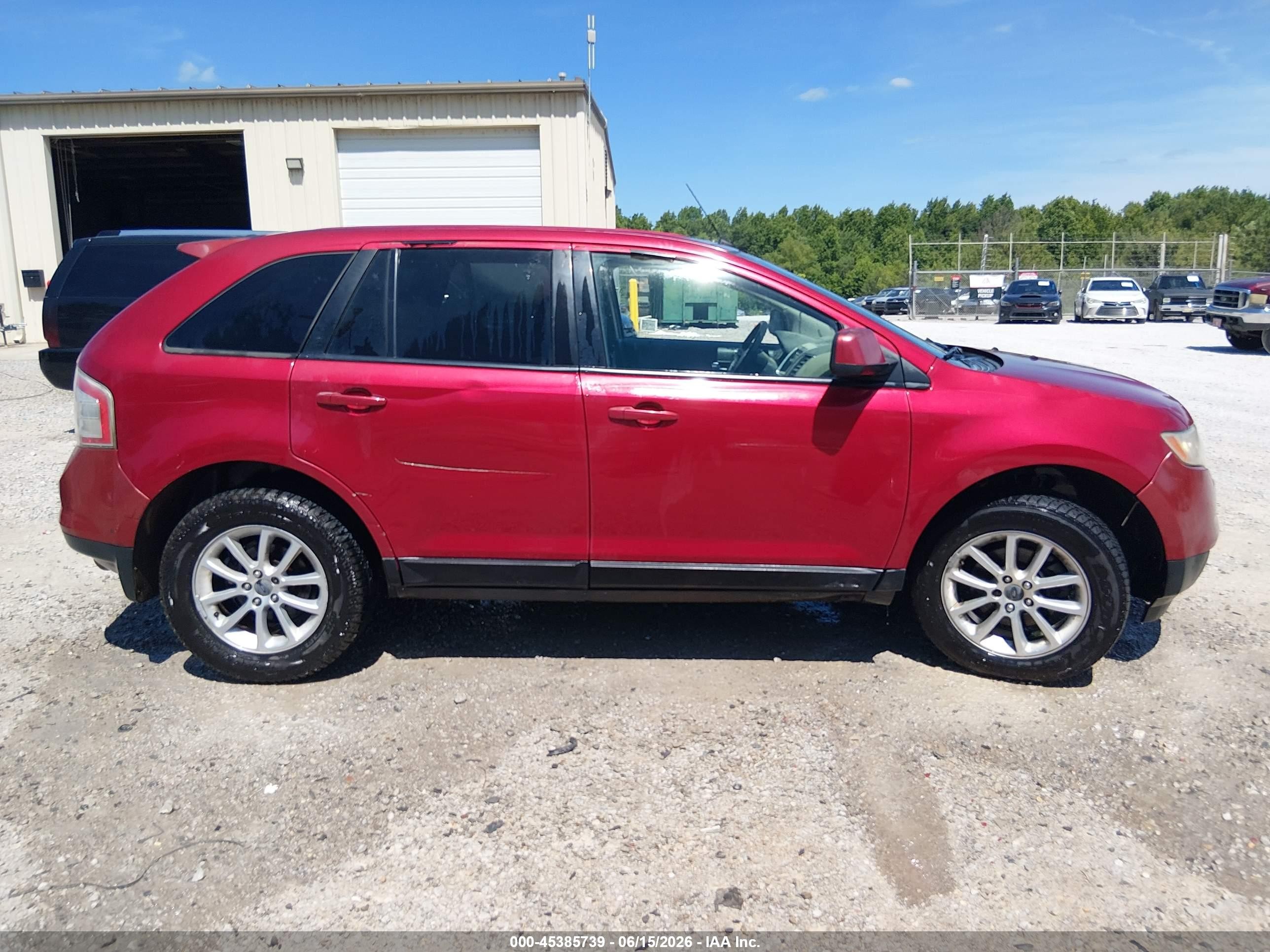 2009 Ford Edge Sel Red vin: 2FMDK38C49BA73276
