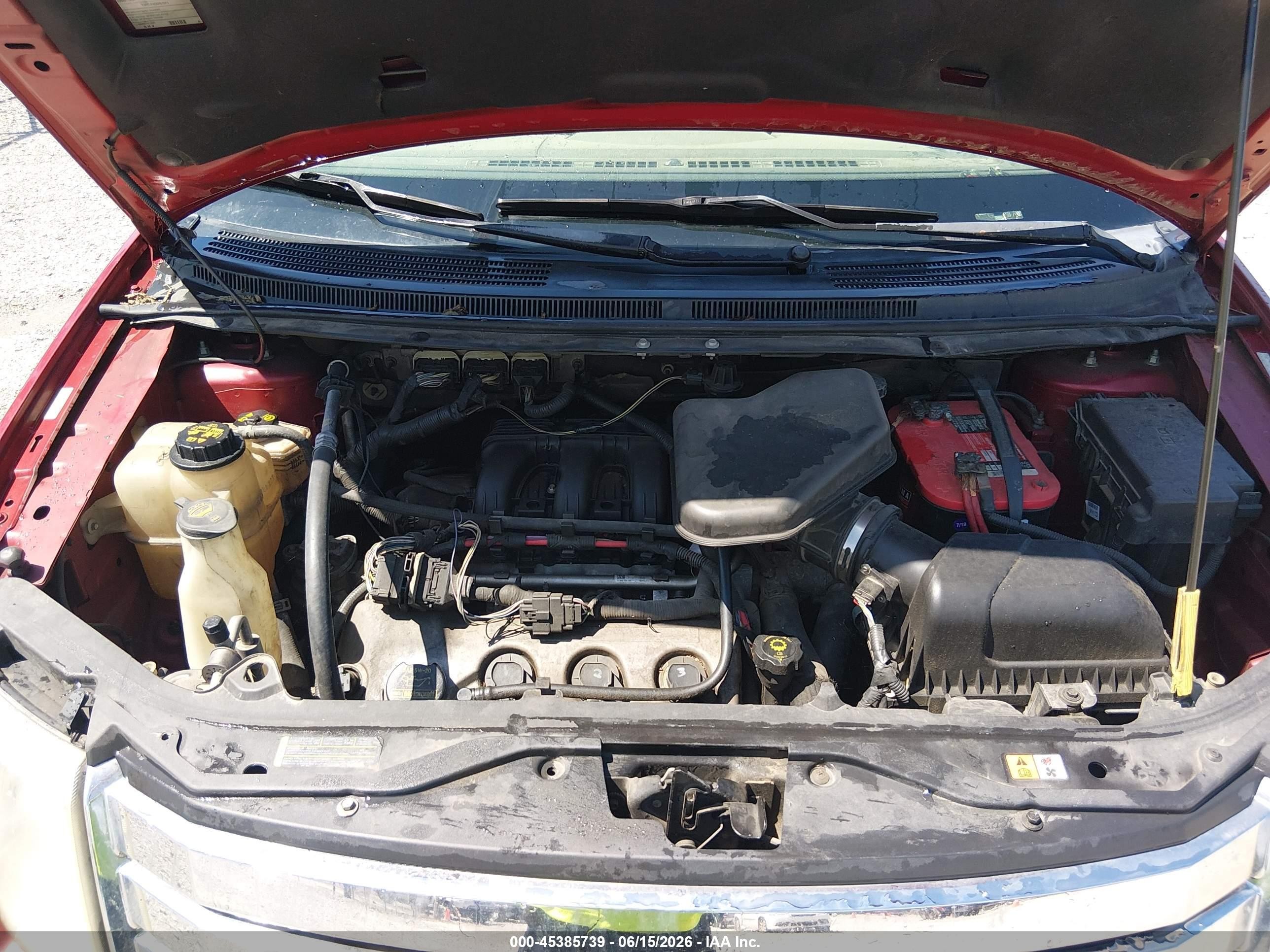 2009 Ford Edge Sel Red vin: 2FMDK38C49BA73276