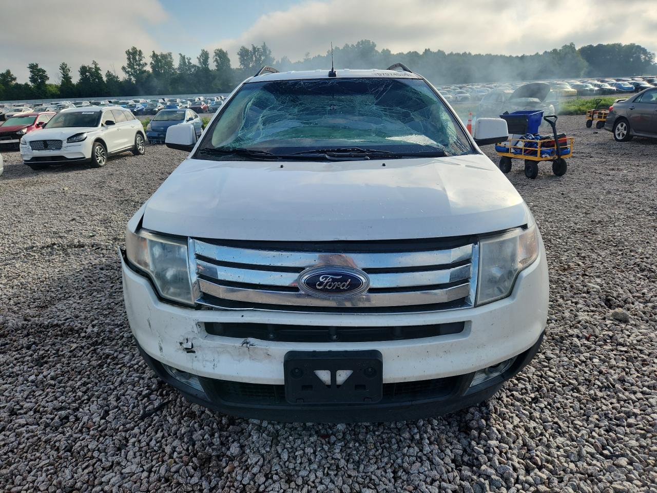 2009 Ford Edge Sel White vin: 2FMDK38C49BA87811
