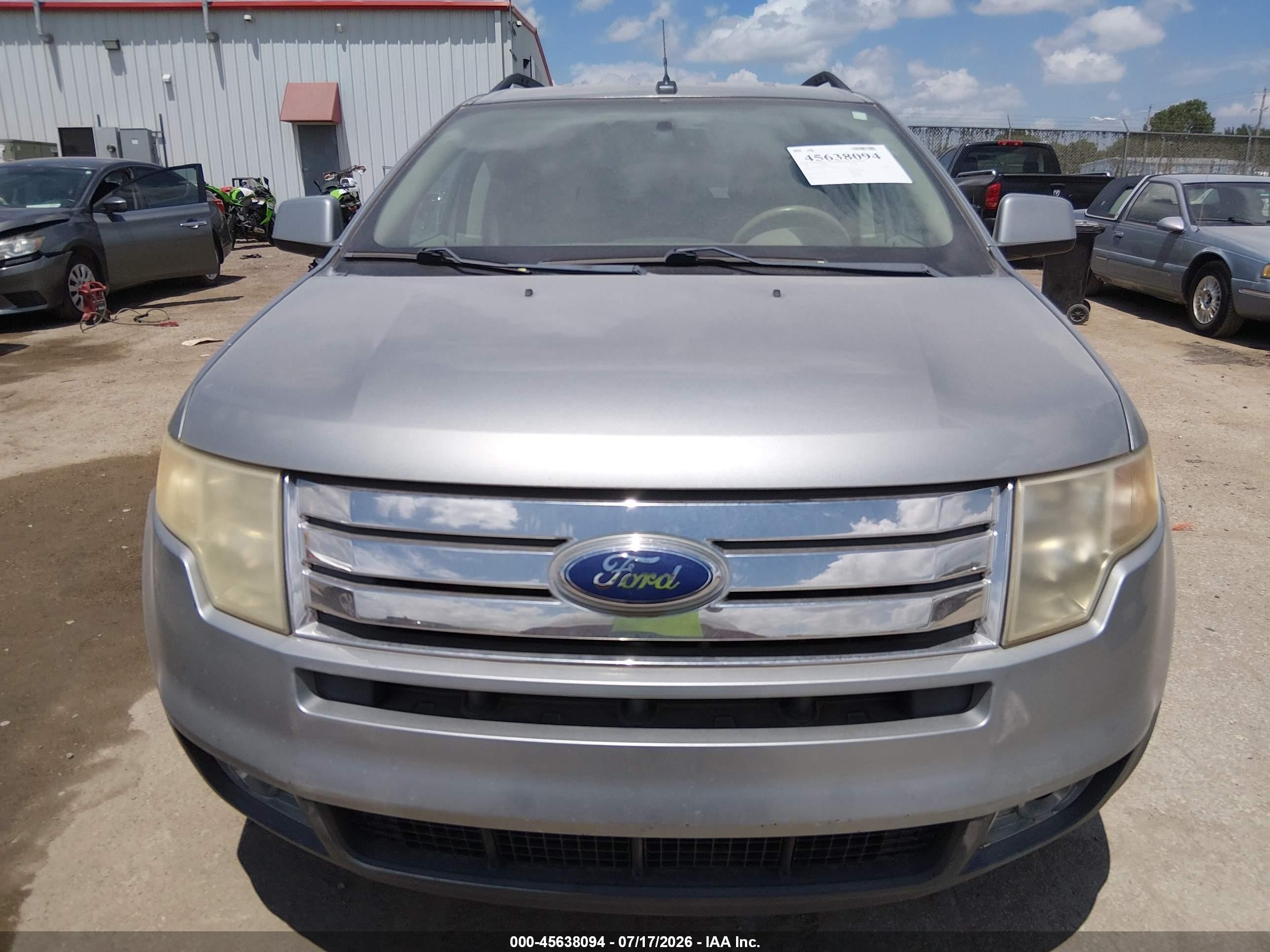 2007 Ford Edge Sel Light Blue vin: 2FMDK38C57BA75356