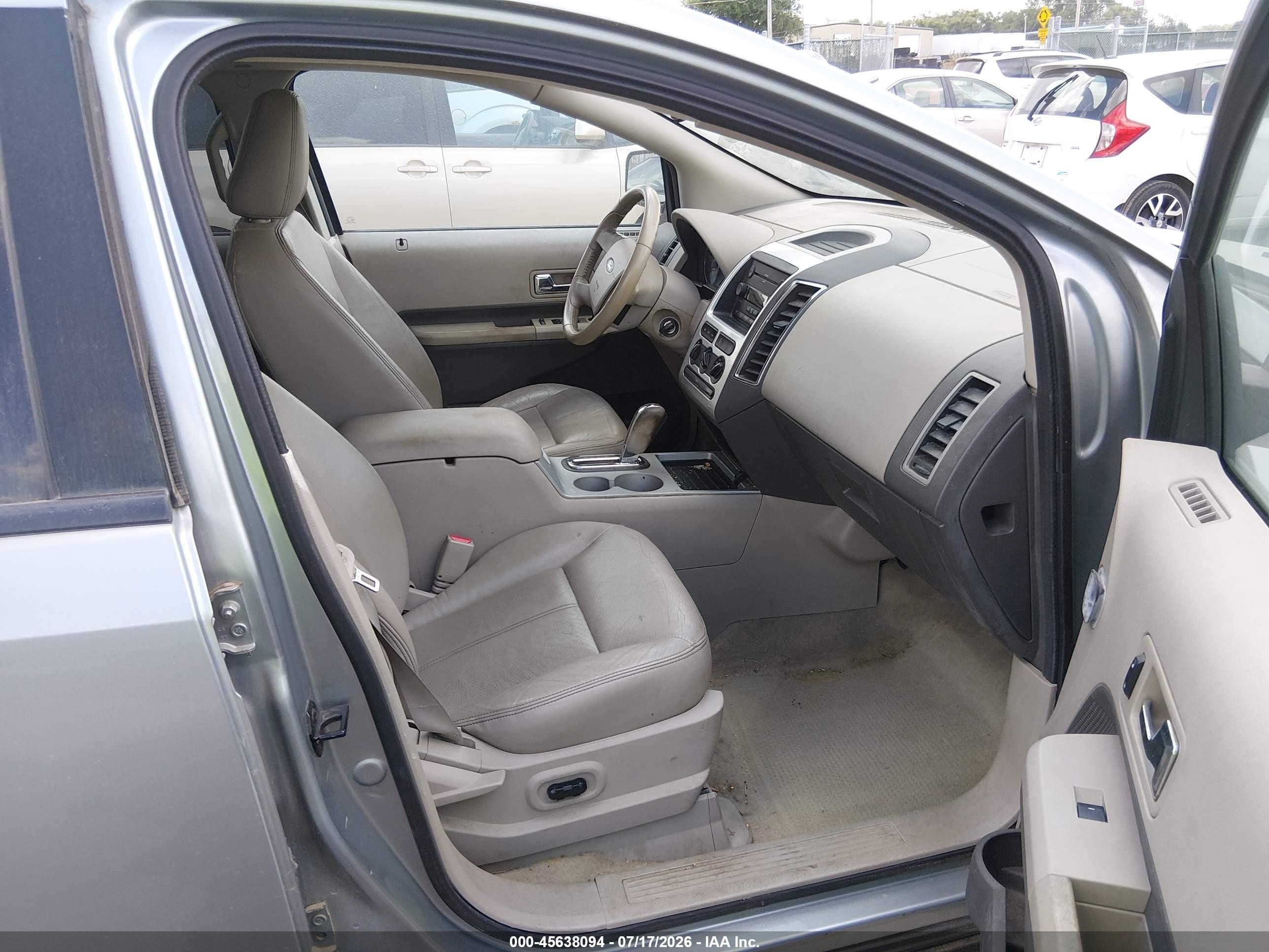2007 Ford Edge Sel Light Blue vin: 2FMDK38C57BA75356
