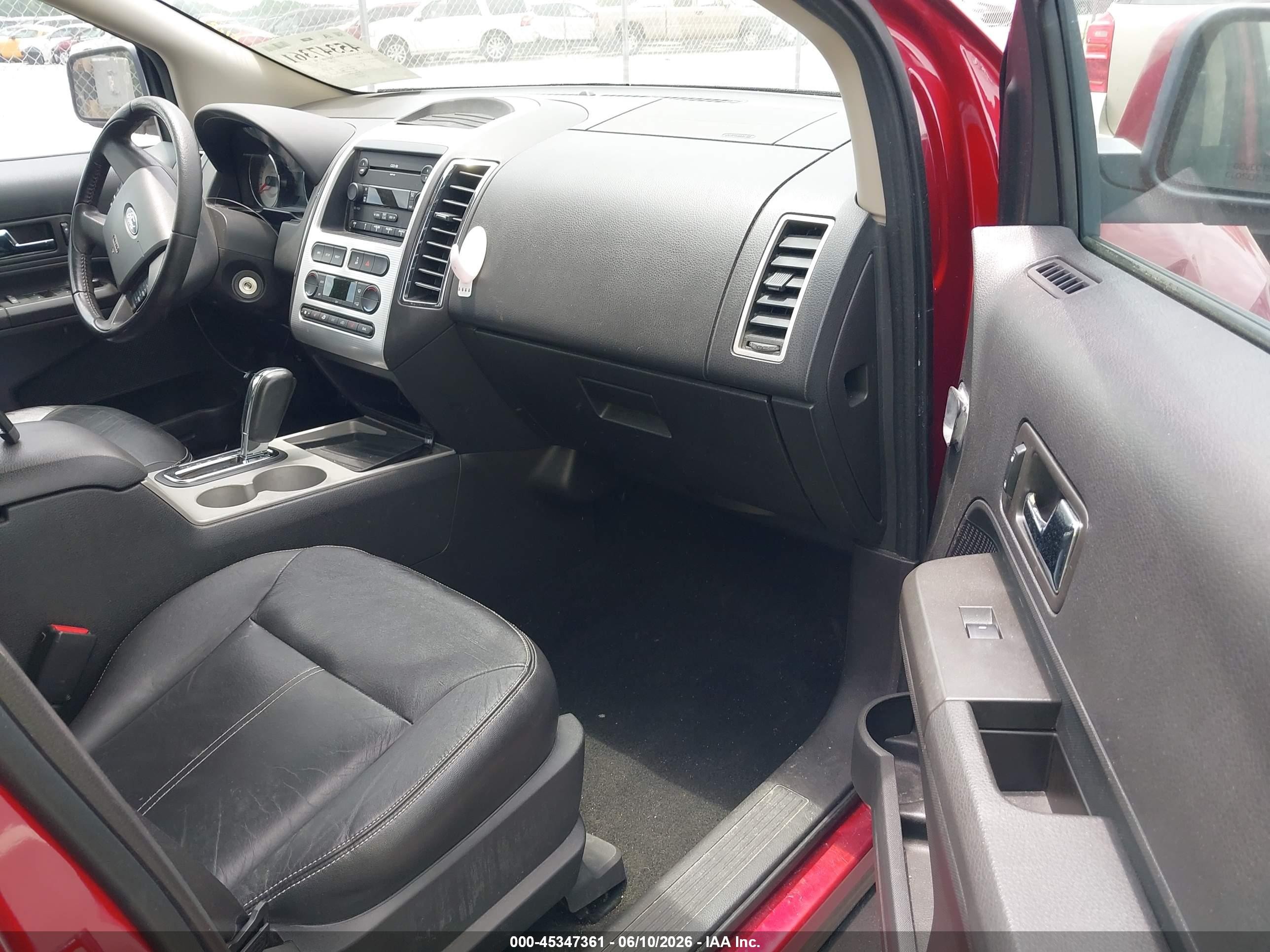 2007 Ford Edge Sel Red vin: 2FMDK38C57BA94215