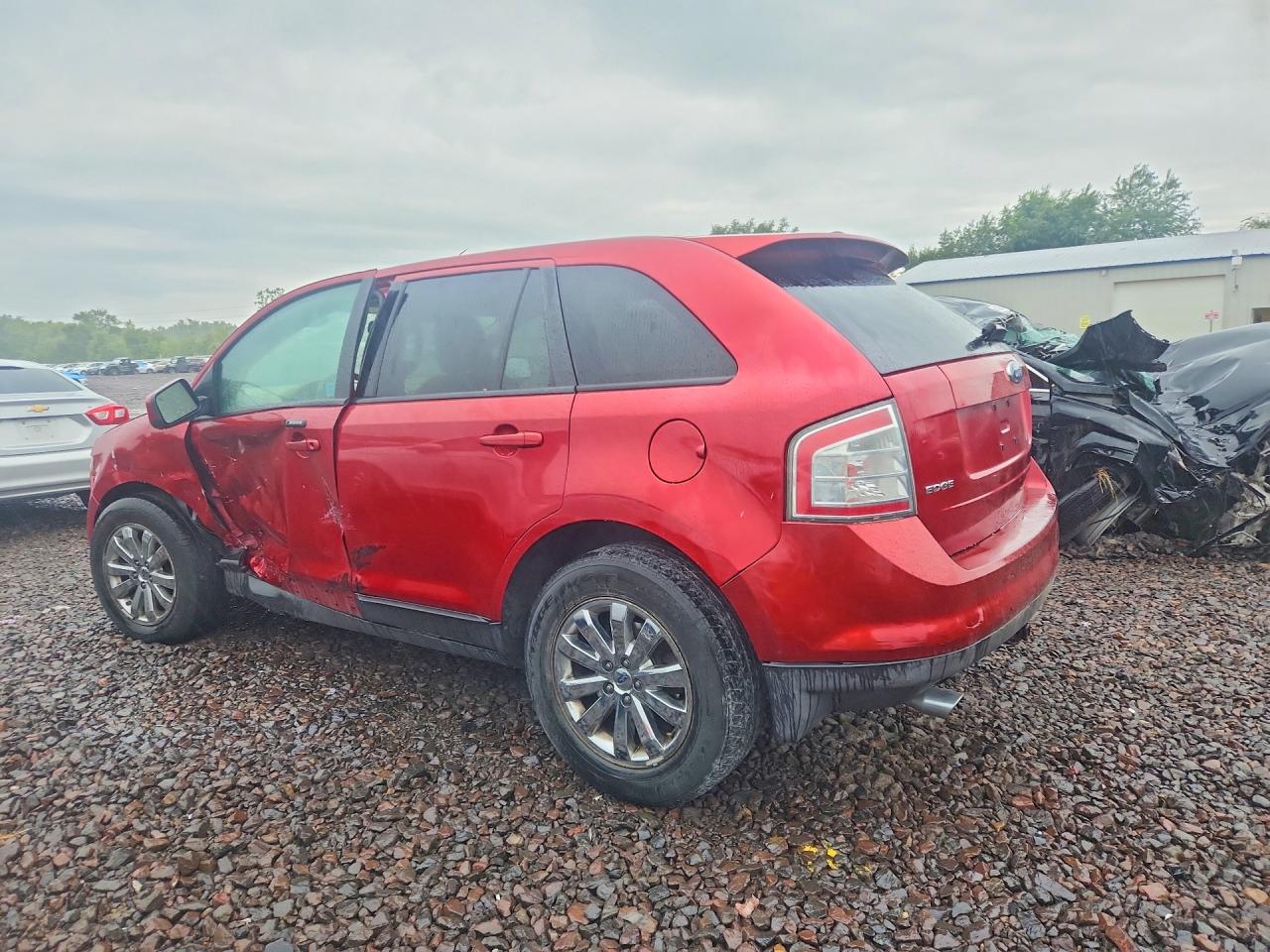 2007 Ford Edge Sel Burgundy vin: 2FMDK38C57BB10218