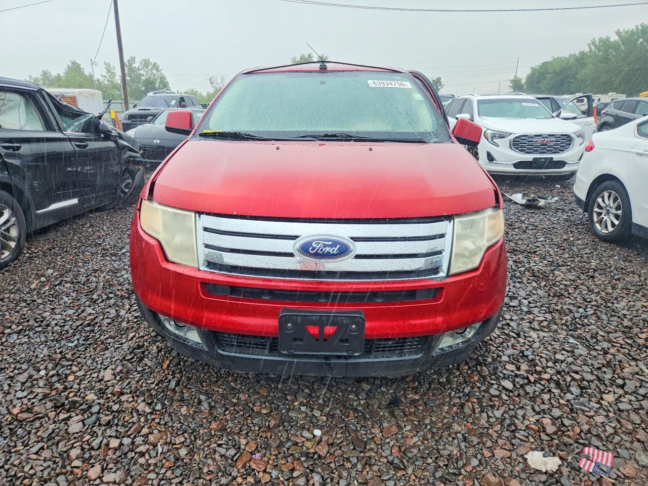 2007 Ford Edge Sel Burgundy vin: 2FMDK38C57BB10218
