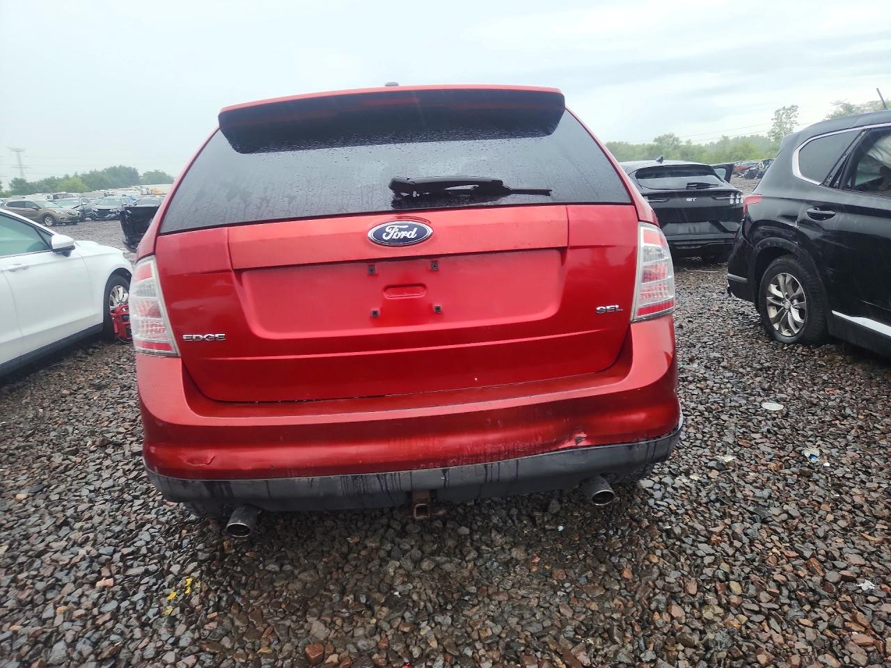 2007 Ford Edge Sel Burgundy vin: 2FMDK38C57BB10218