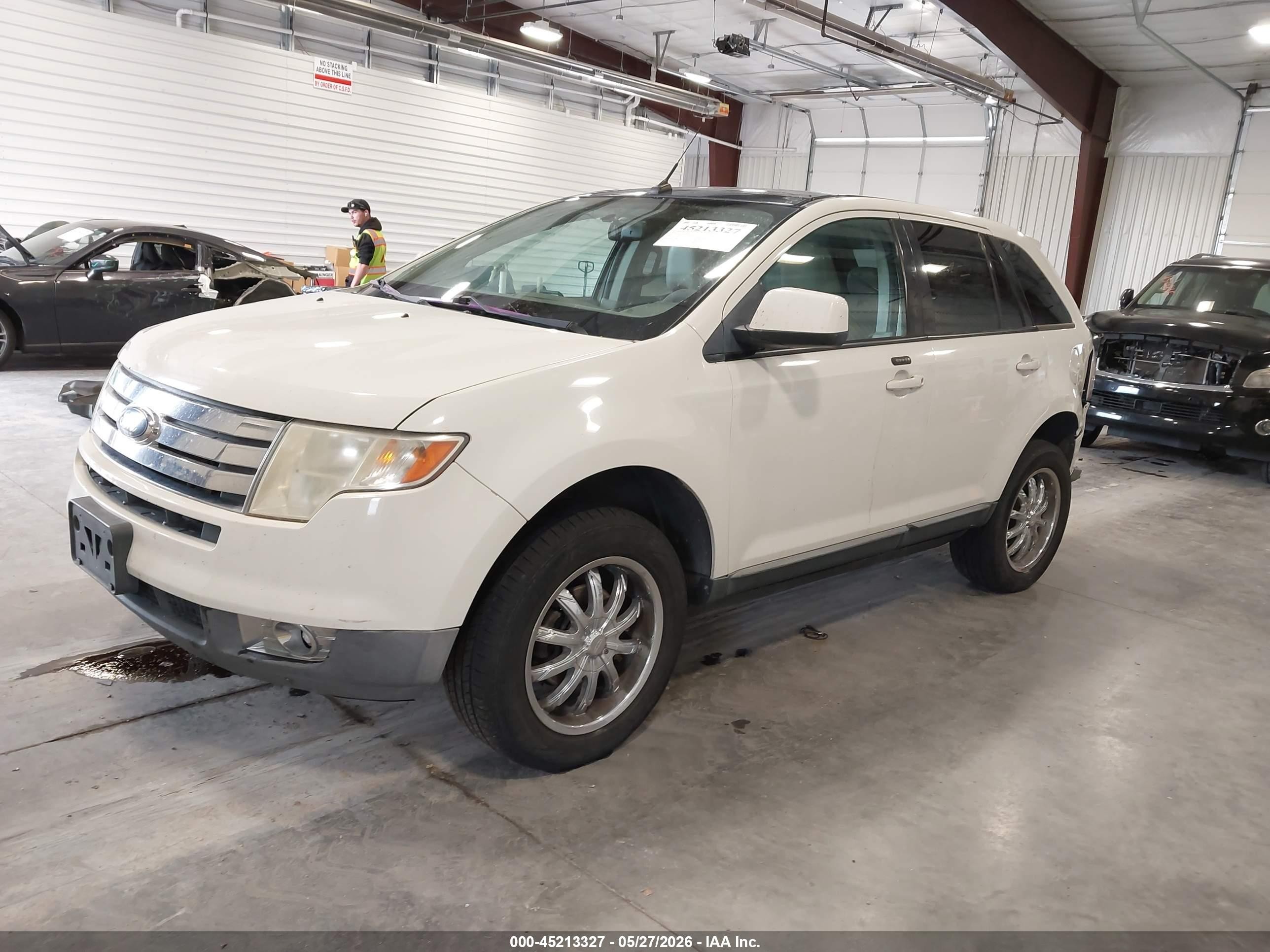 2009 Ford Edge Sel White vin: 2FMDK38C59BA41548