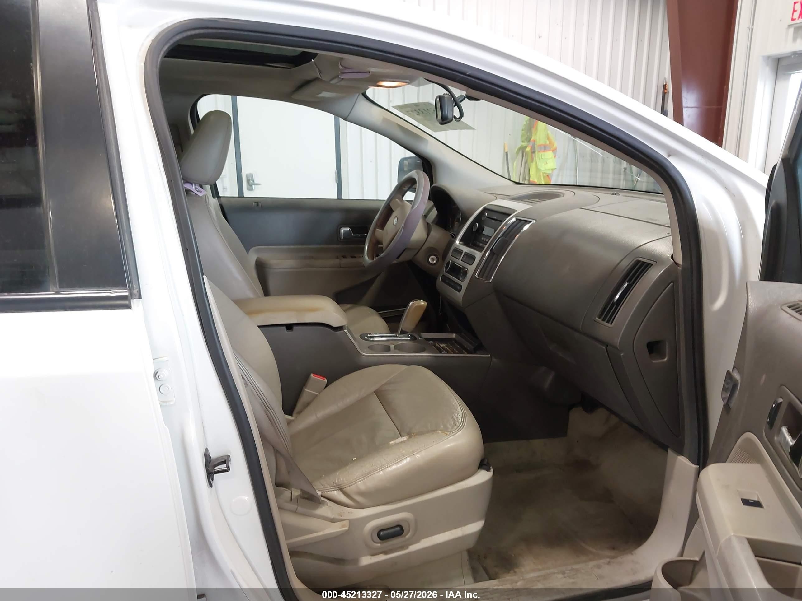2009 Ford Edge Sel White vin: 2FMDK38C59BA41548