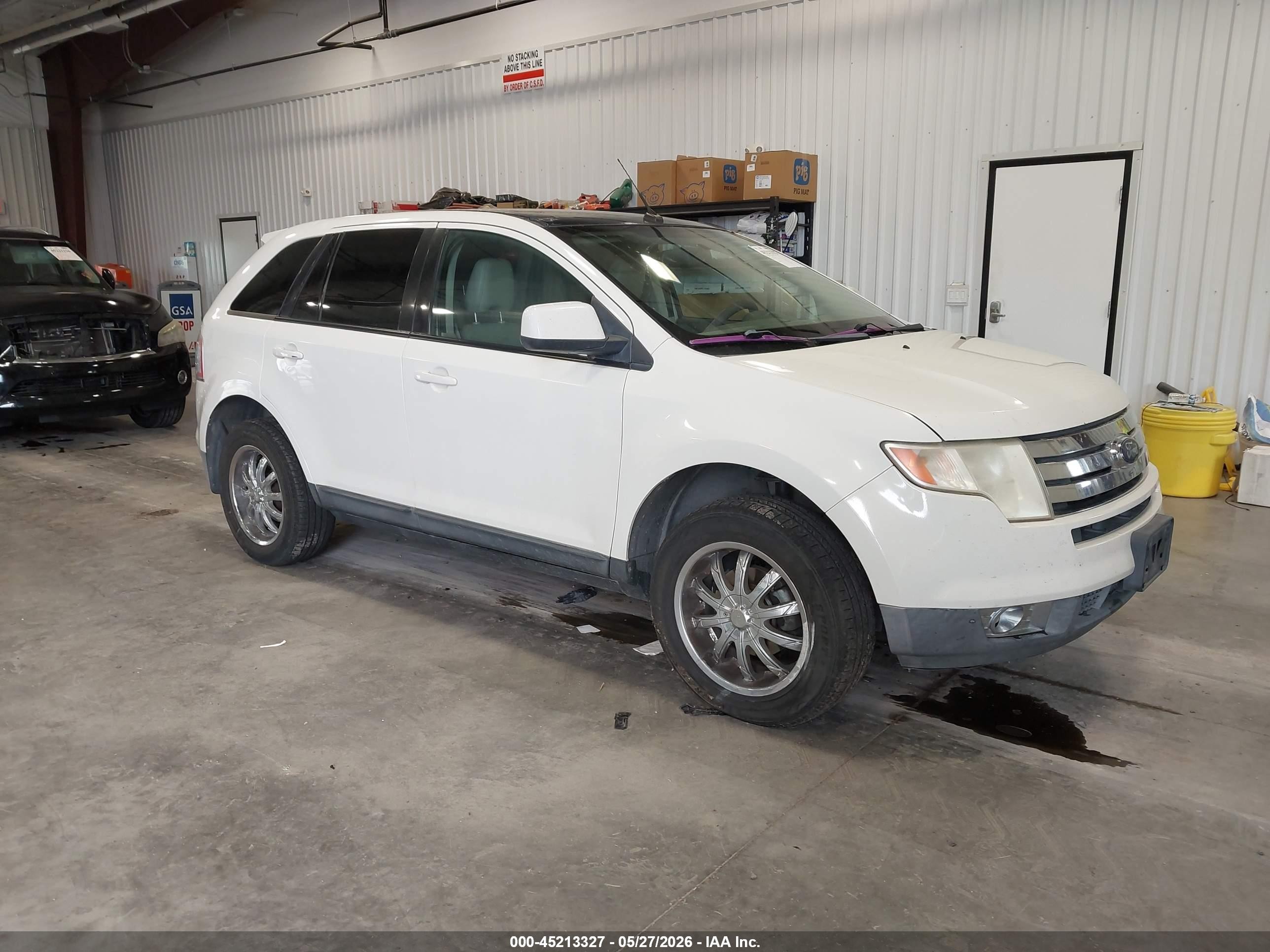 2009 Ford Edge Sel White vin: 2FMDK38C59BA41548