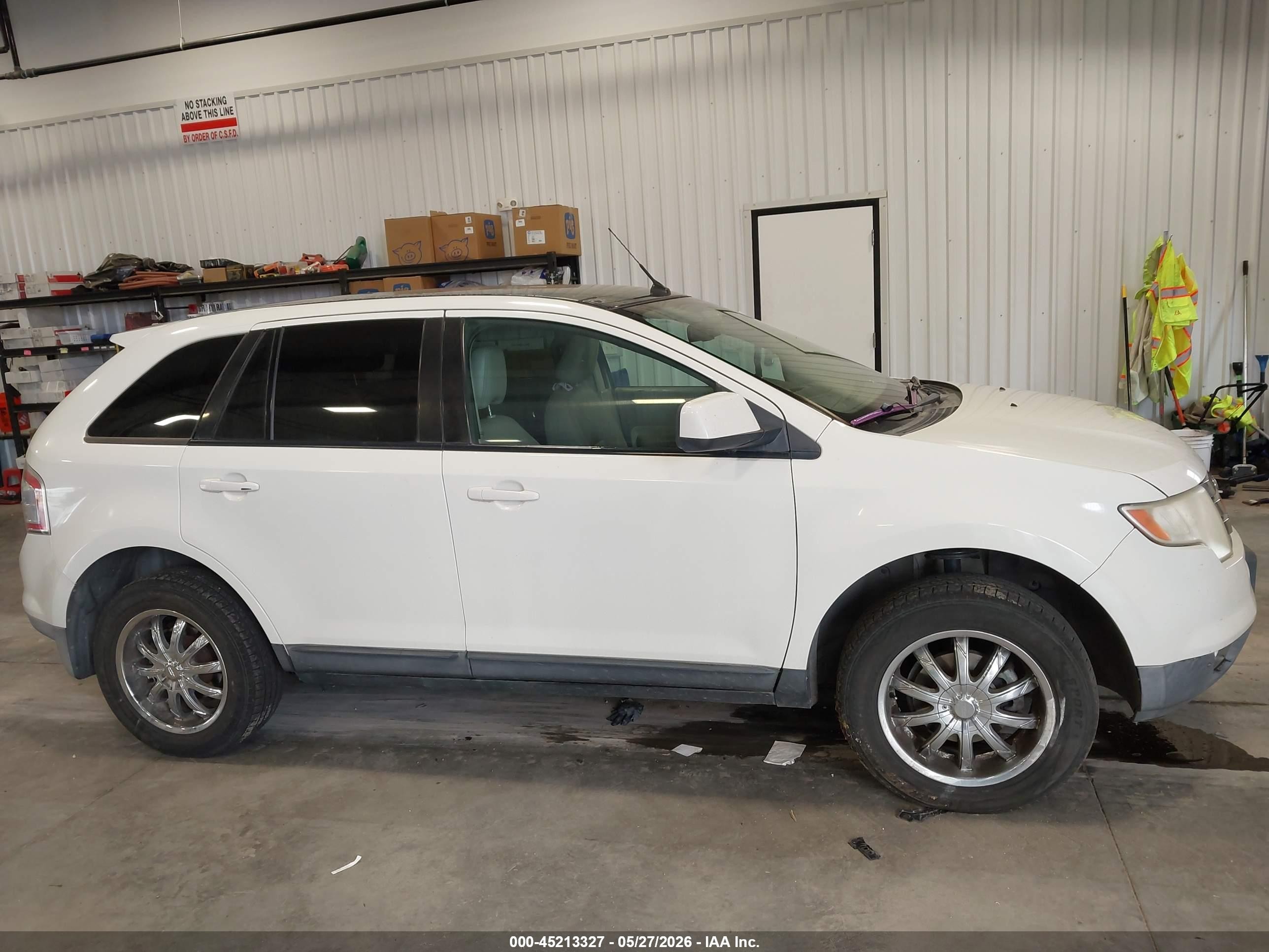2009 Ford Edge Sel White vin: 2FMDK38C59BA41548