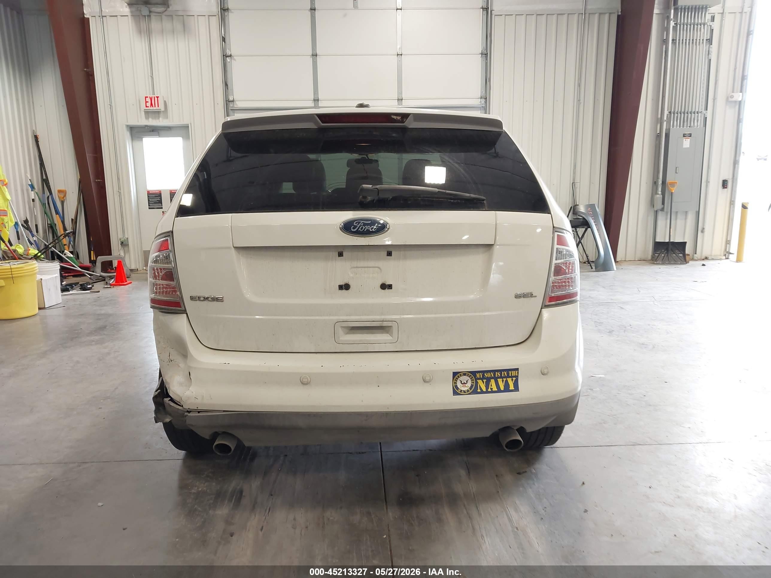 2009 Ford Edge Sel White vin: 2FMDK38C59BA41548