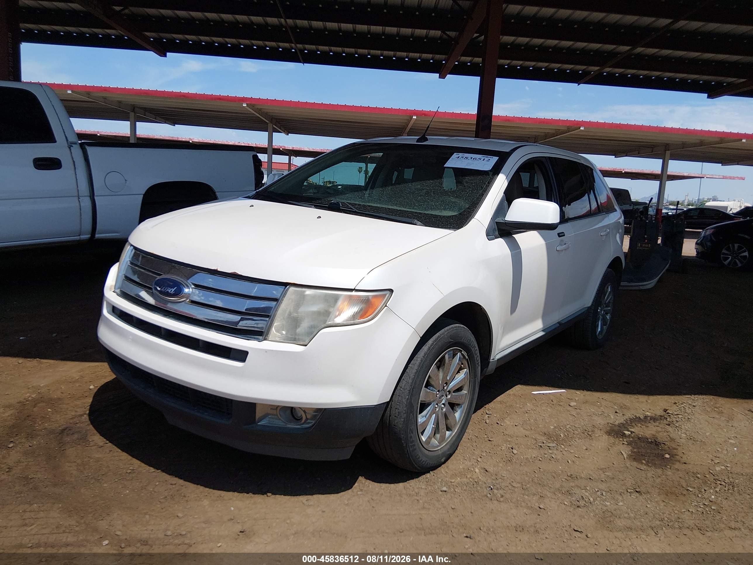 2009 Ford Edge Sel White vin: 2FMDK38C59BA99708