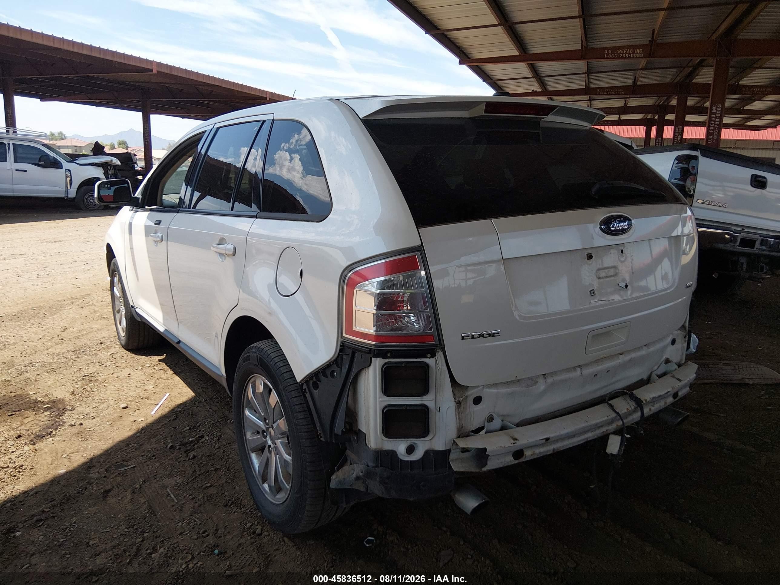 2009 Ford Edge Sel White vin: 2FMDK38C59BA99708