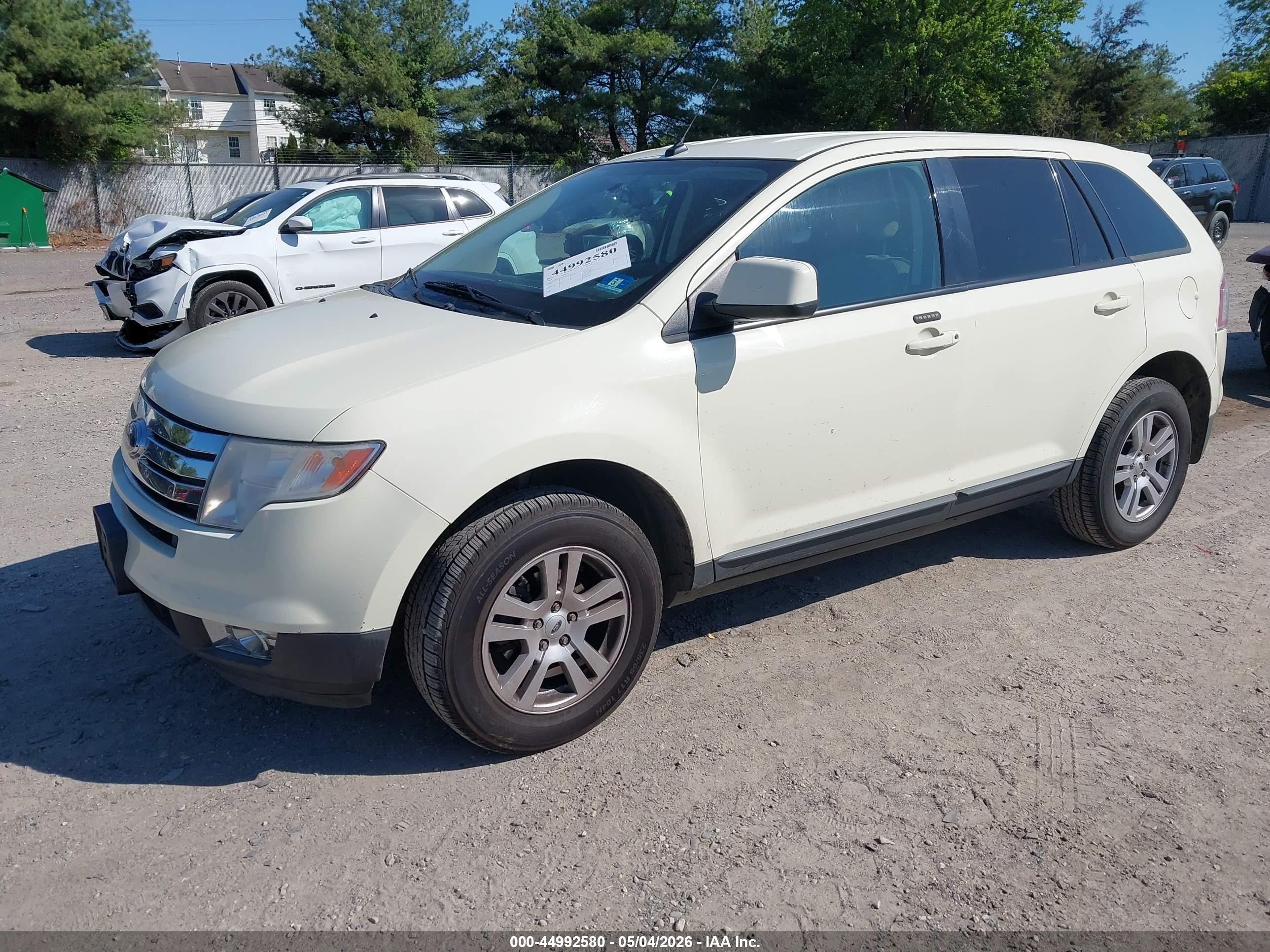 2008 Ford Edge Sel Cream vin: 2FMDK38C68BA26717