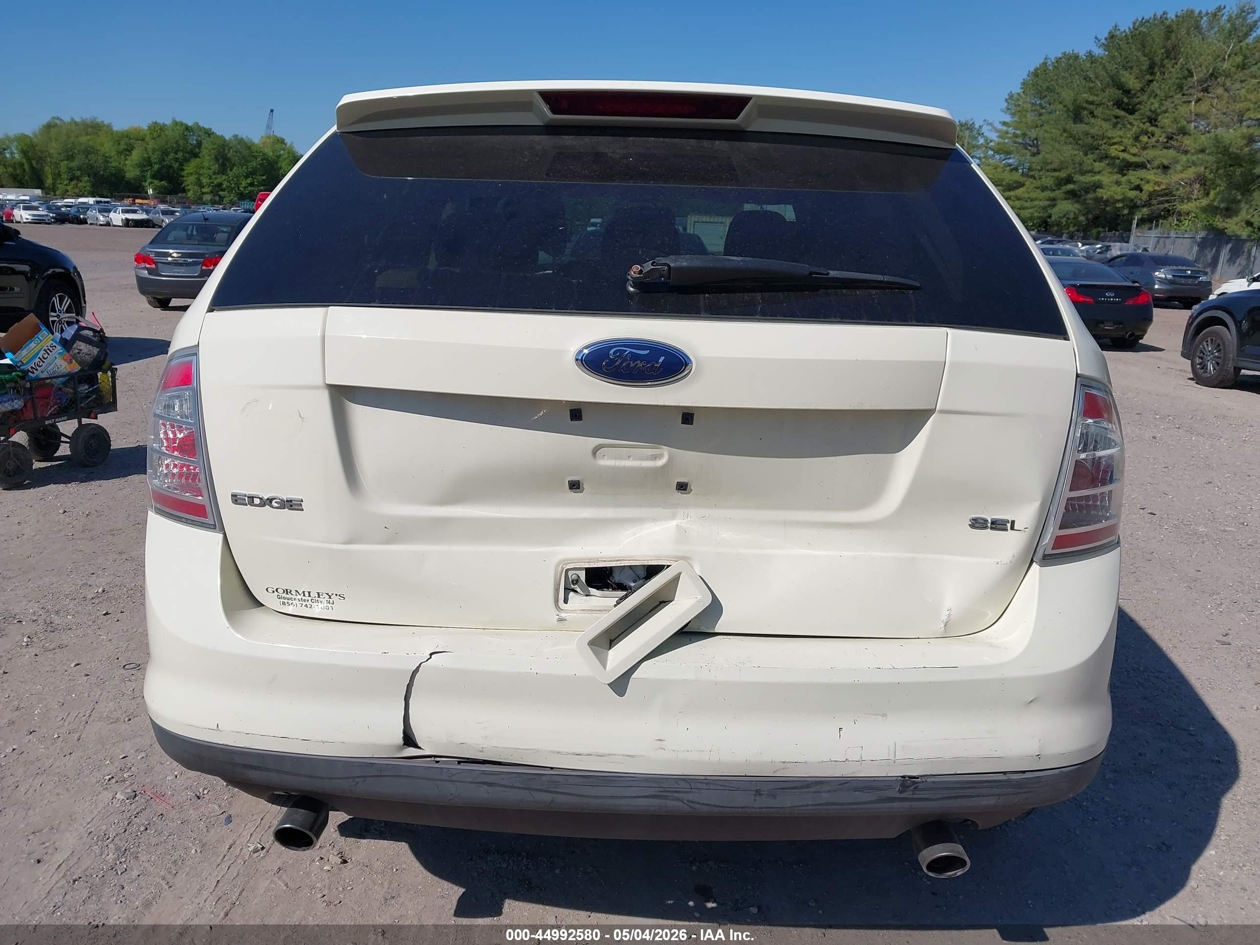 2008 Ford Edge Sel Cream vin: 2FMDK38C68BA26717
