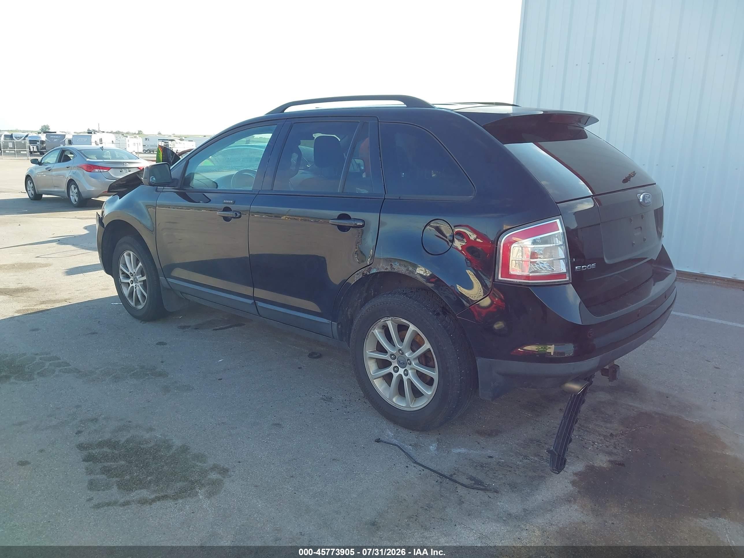 2007 Ford Edge Sel Черный vin: 2FMDK38C77BA49843