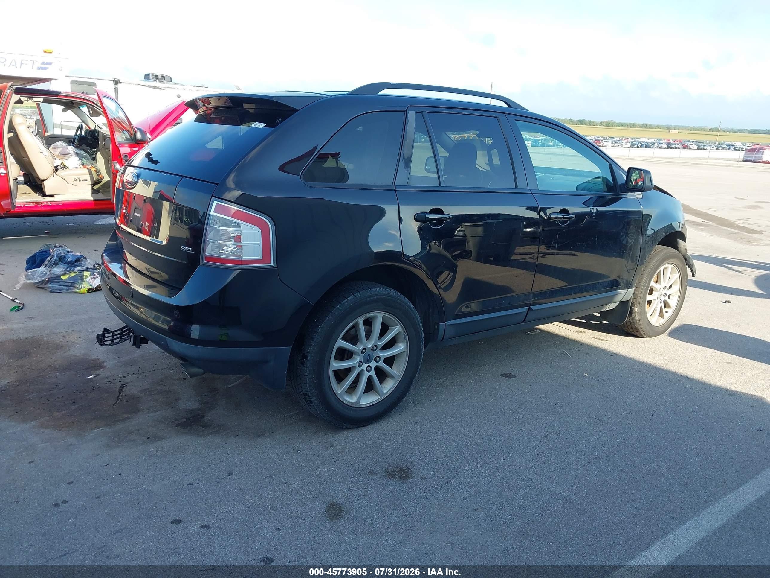 2007 Ford Edge Sel Черный vin: 2FMDK38C77BA49843