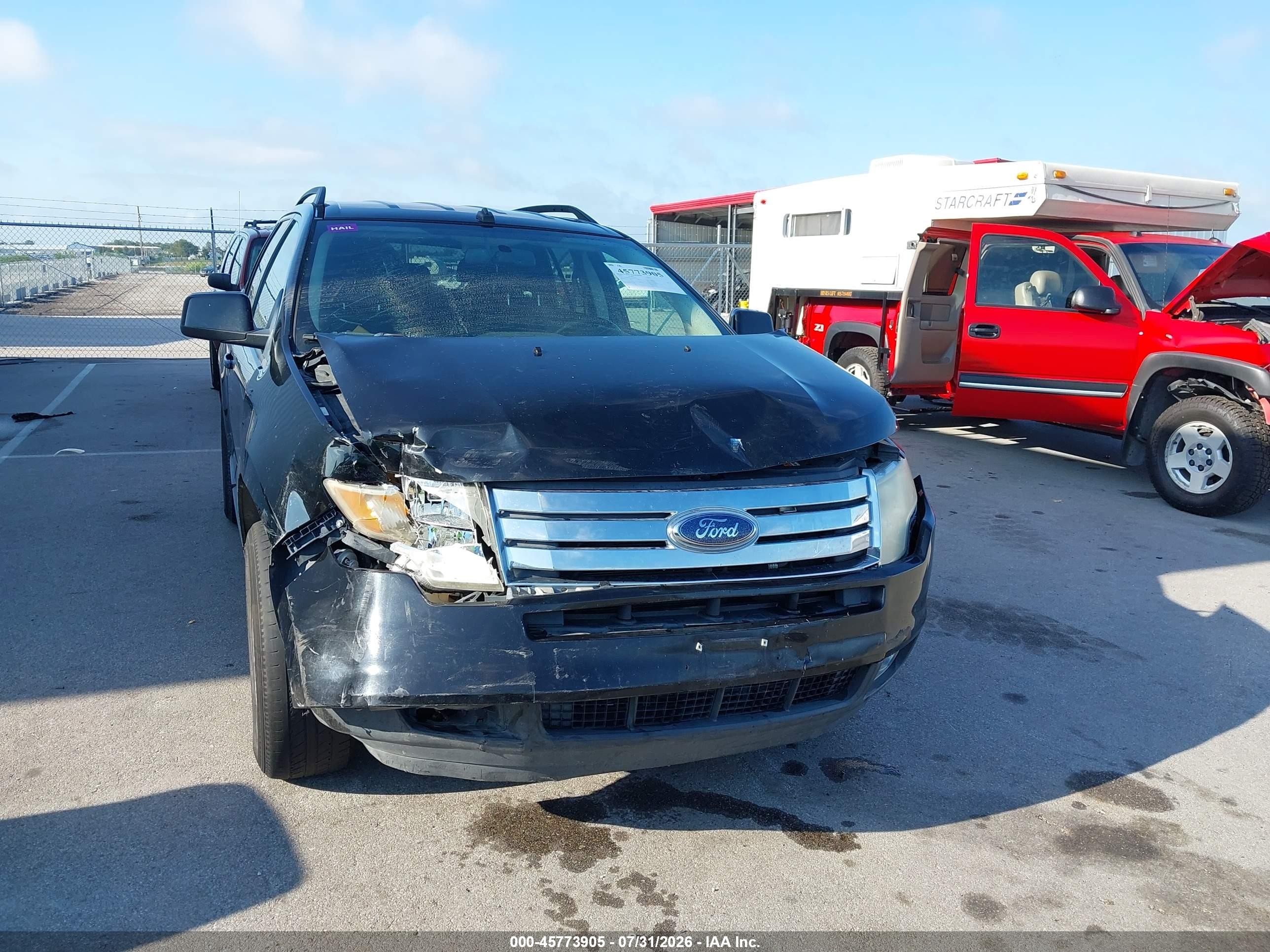 2007 Ford Edge Sel Черный vin: 2FMDK38C77BA49843