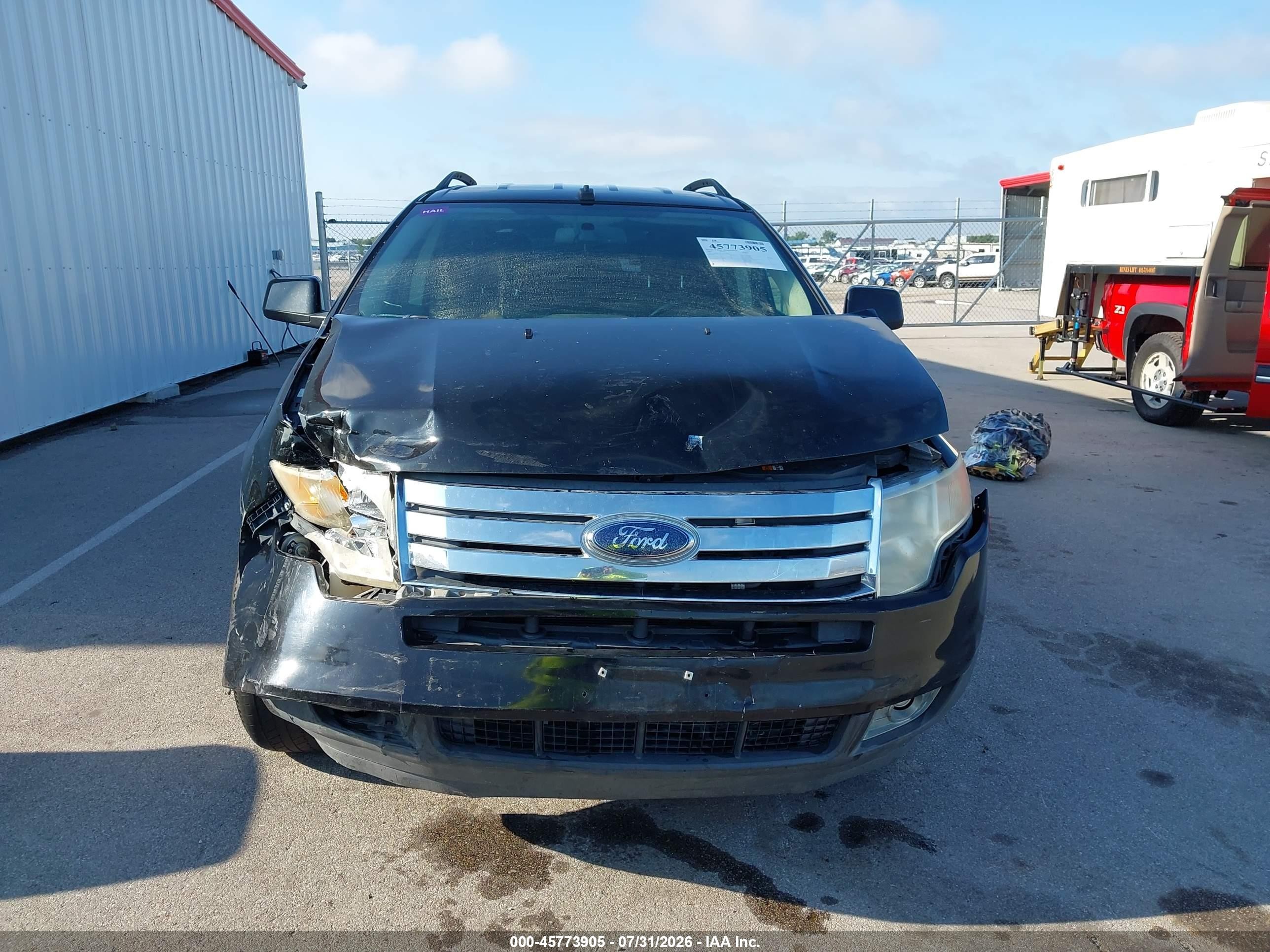 2007 Ford Edge Sel Черный vin: 2FMDK38C77BA49843