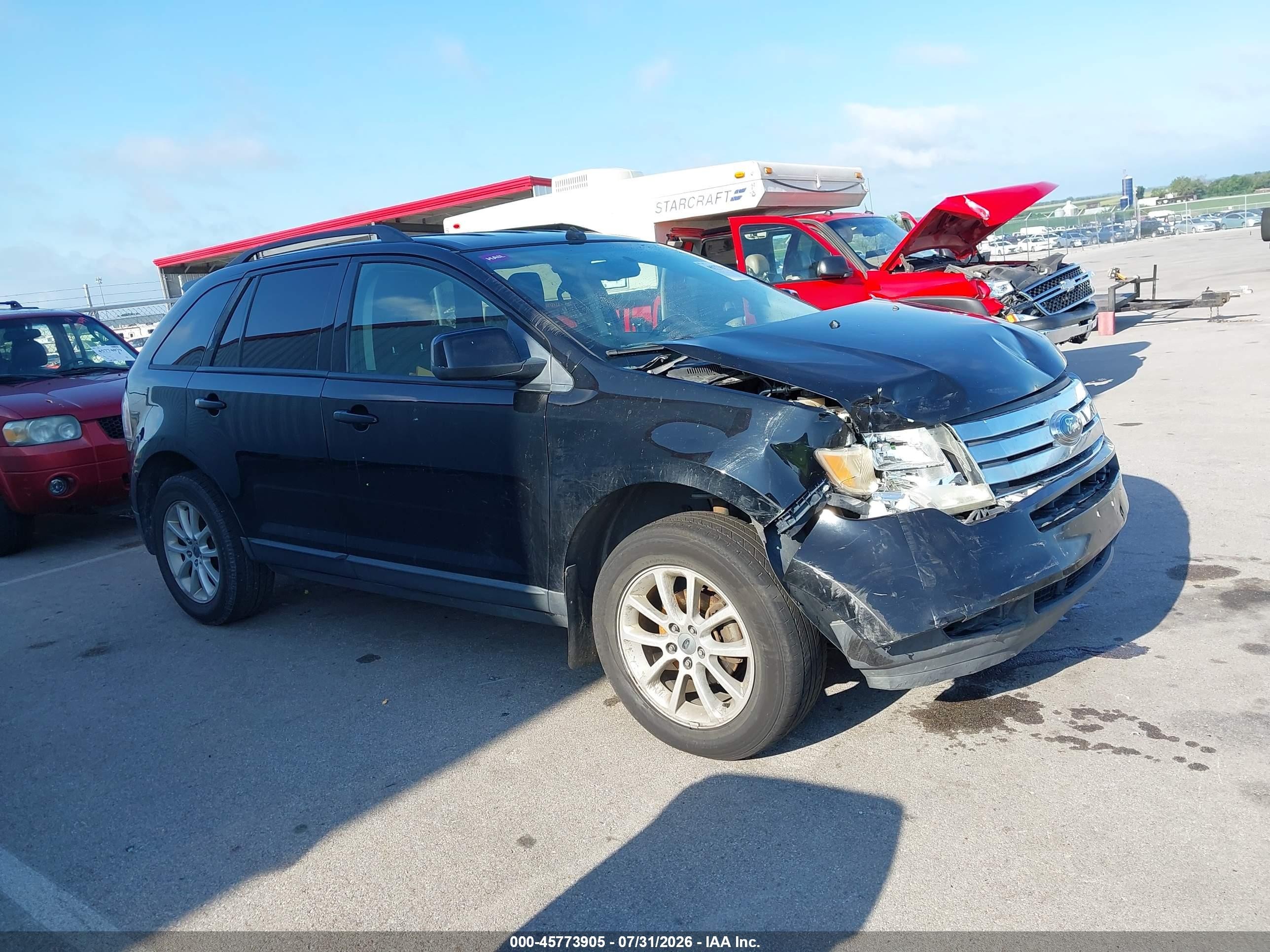 2007 Ford Edge Sel Черный vin: 2FMDK38C77BA49843