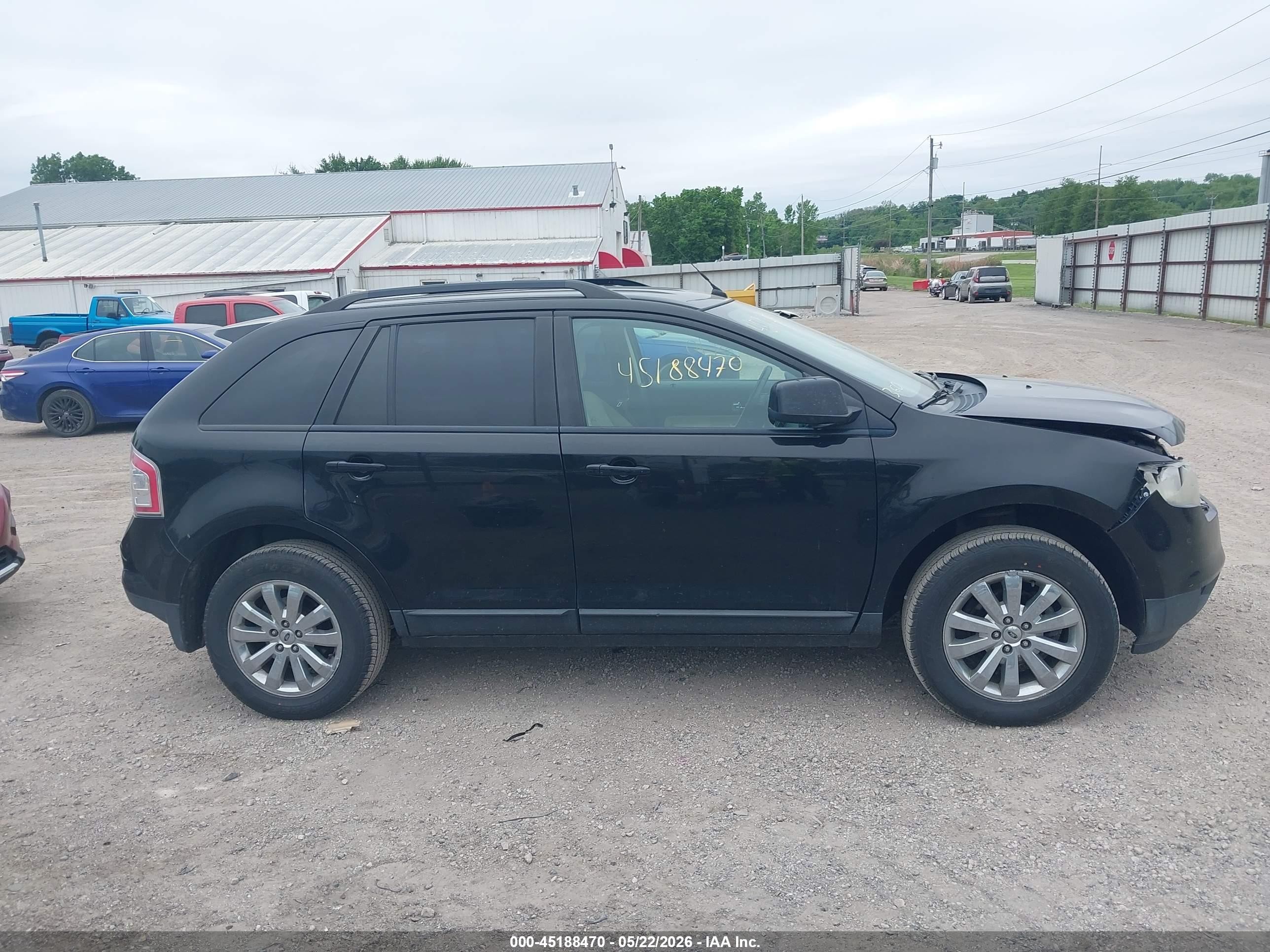 2008 Ford Edge Sel Black vin: 2FMDK38C78BA10851