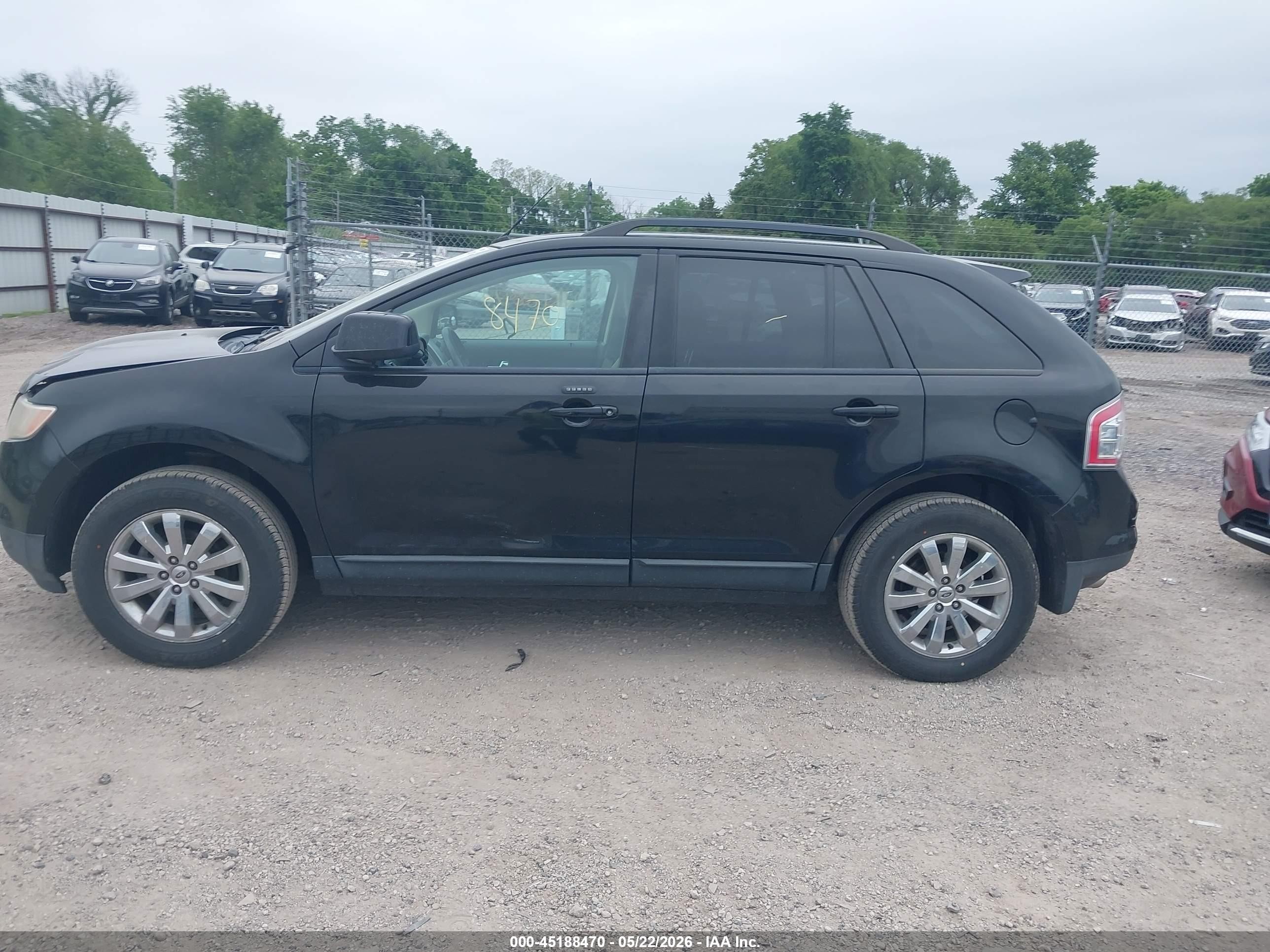 2008 Ford Edge Sel Black vin: 2FMDK38C78BA10851