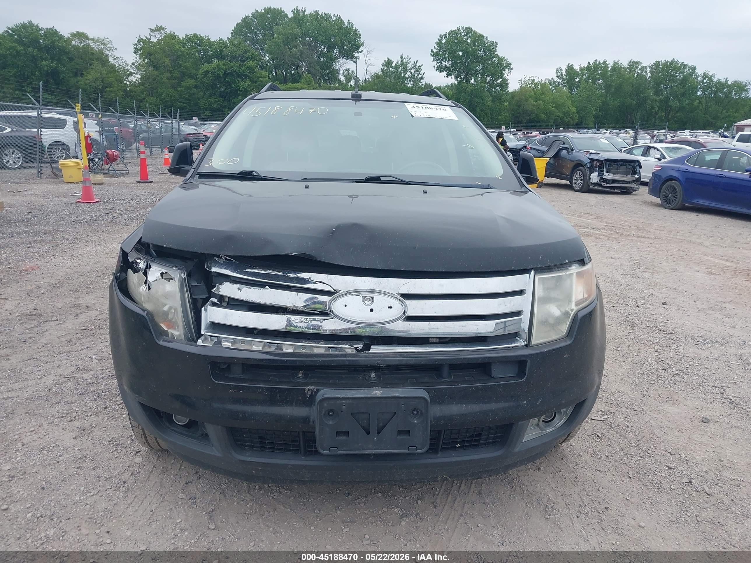2008 Ford Edge Sel Black vin: 2FMDK38C78BA10851