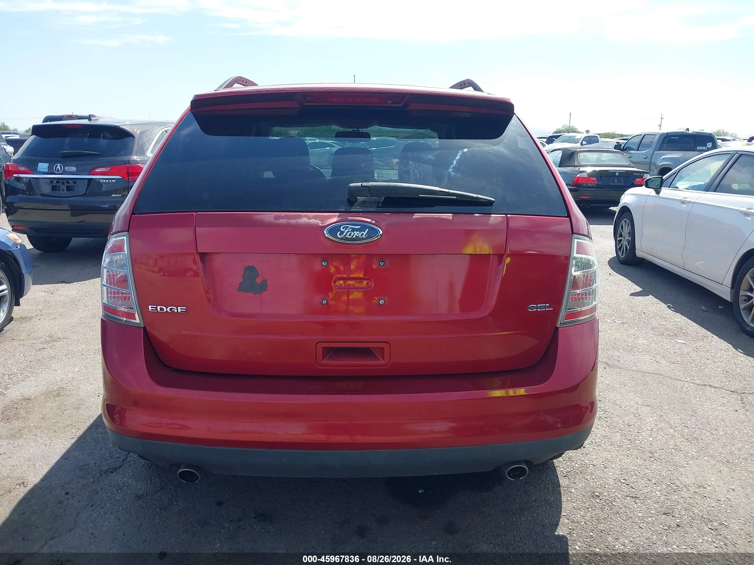 2008 Ford Edge Sel Красный vin: 2FMDK38C78BA18335