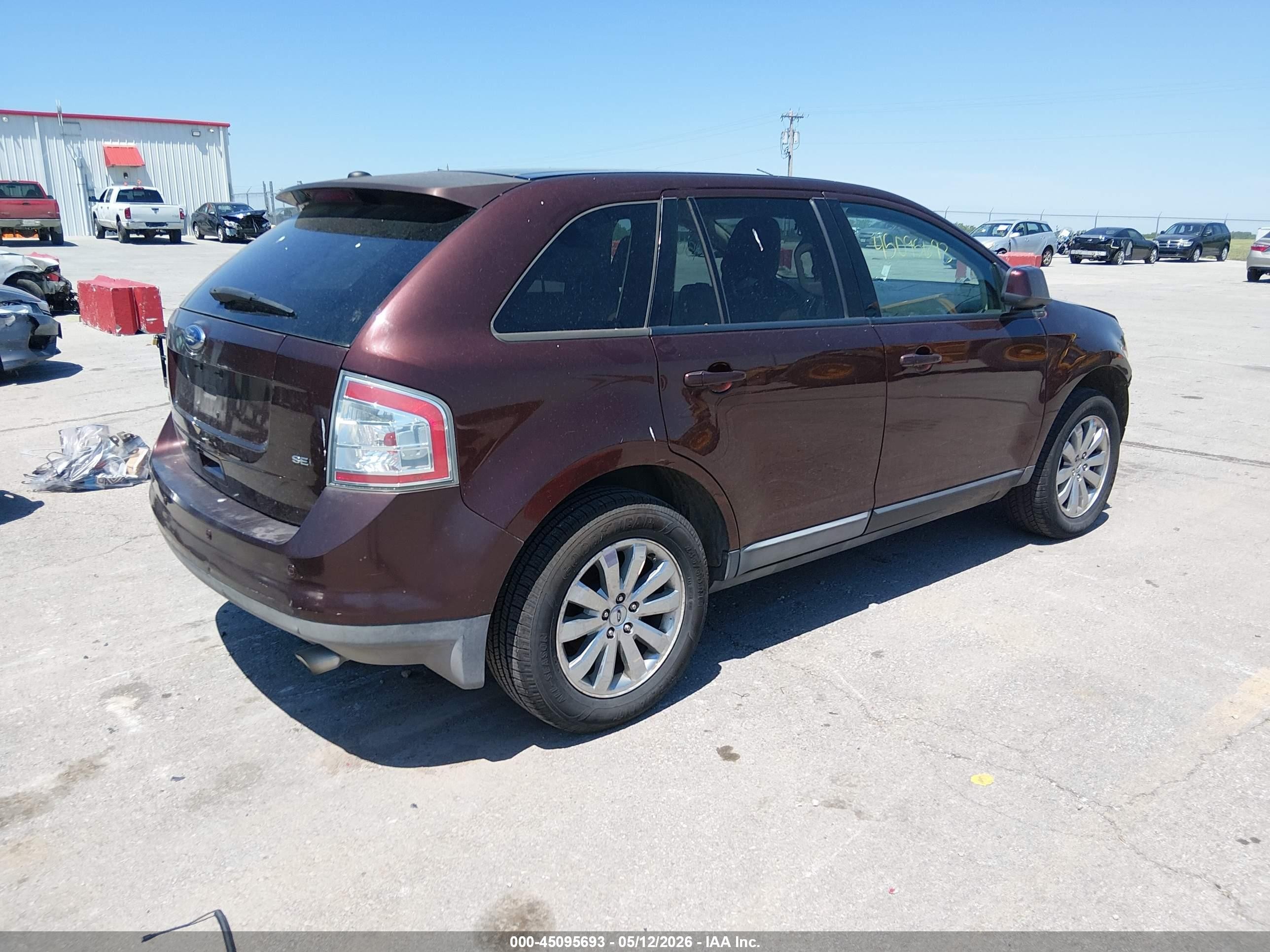 2009 Ford Edge Sel Maroon vin: 2FMDK38C79BA54141