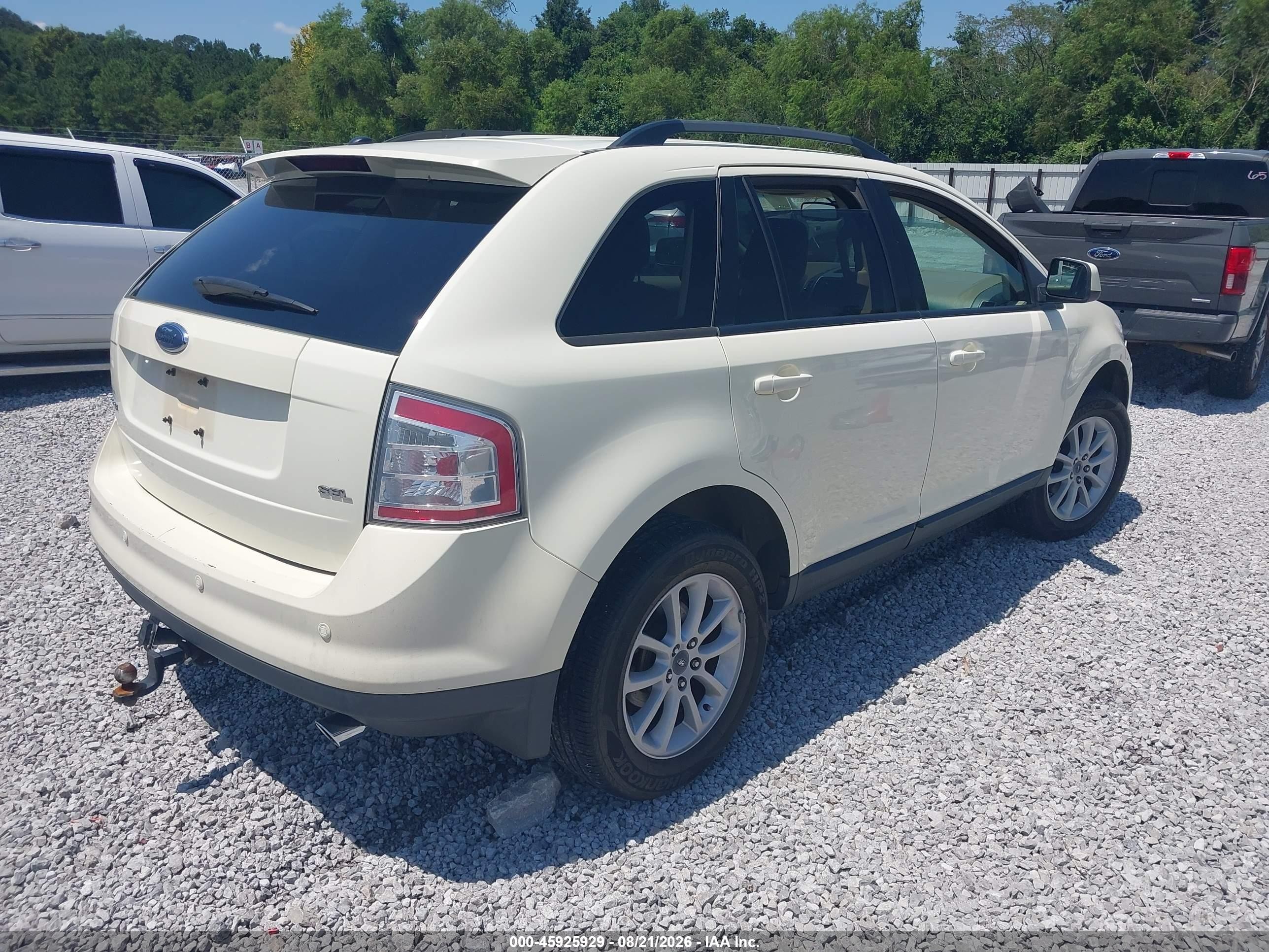 2007 Ford Edge Sel Кремовый vin: 2FMDK38C87BA30587