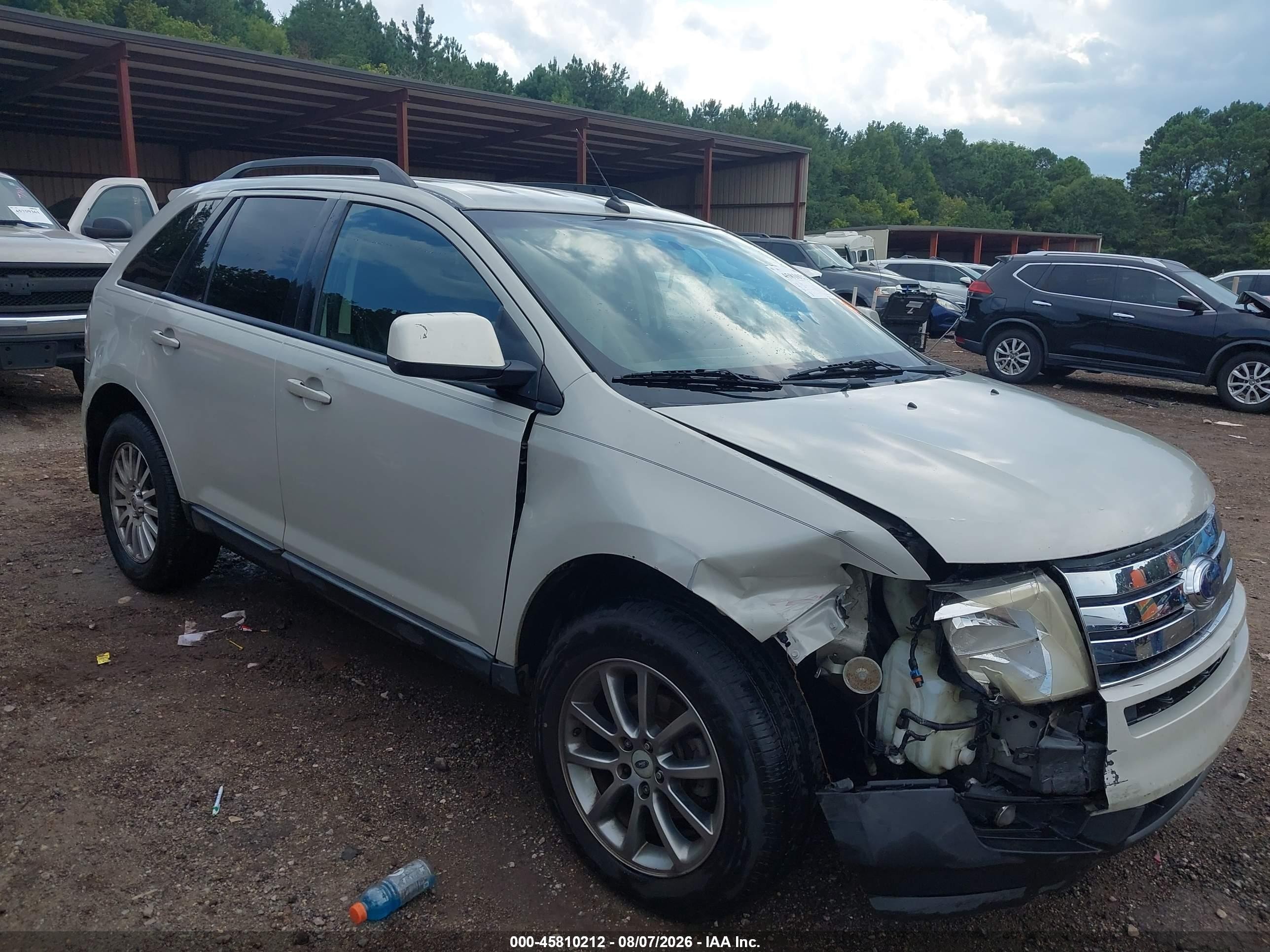 2007 Ford Edge Sel White vin: 2FMDK38C87BB55007