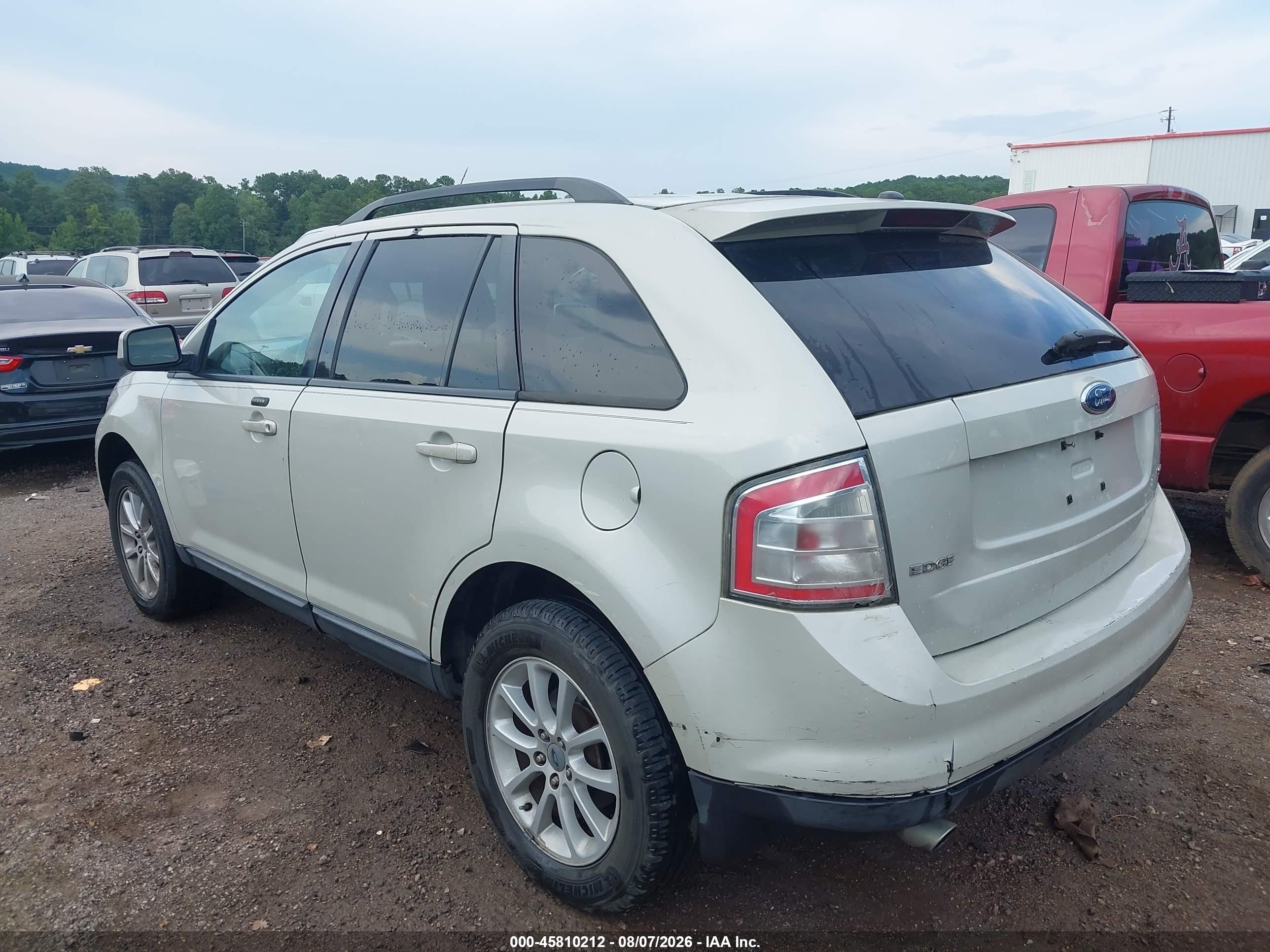 2007 Ford Edge Sel White vin: 2FMDK38C87BB55007