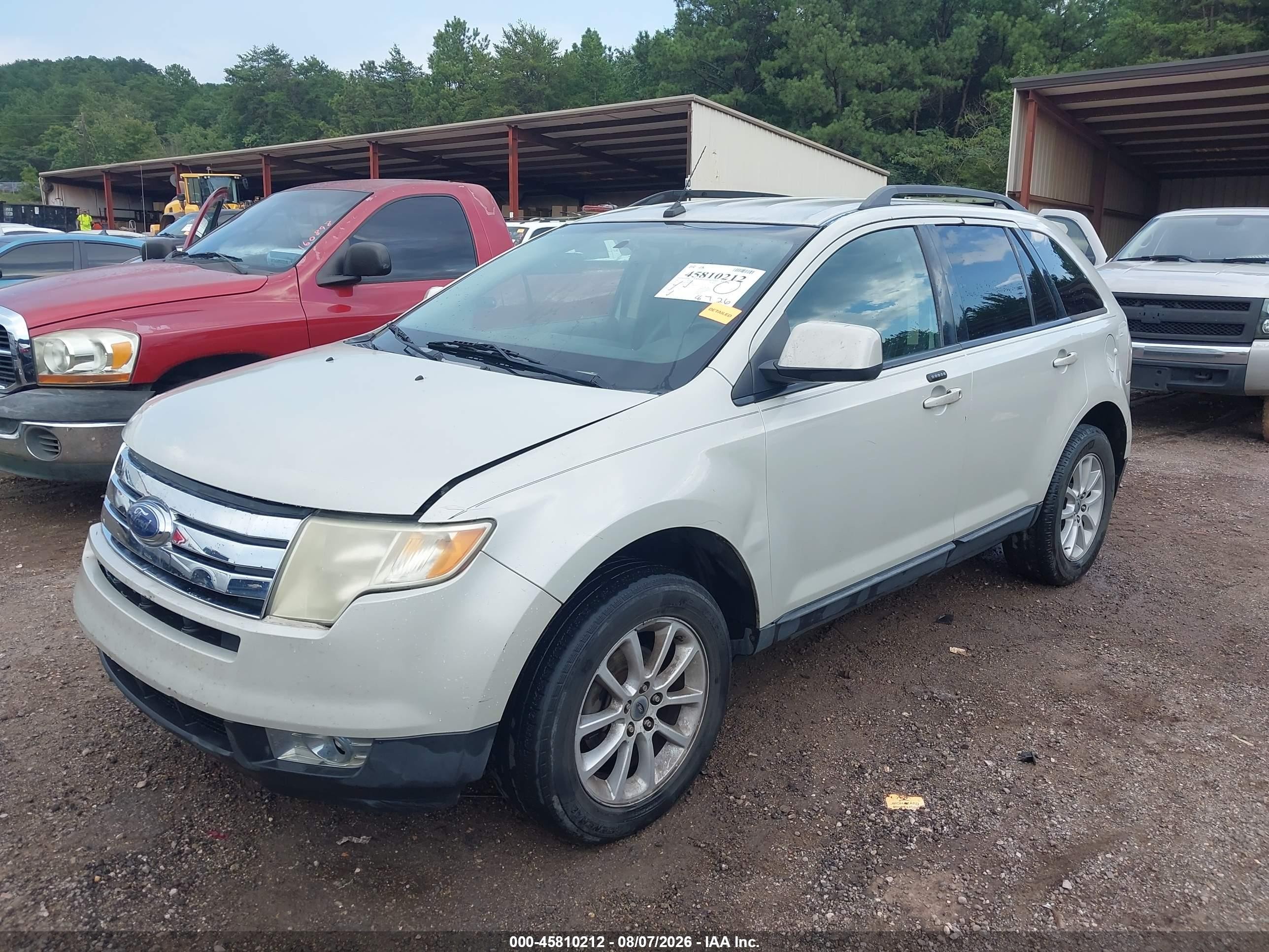 2007 Ford Edge Sel White vin: 2FMDK38C87BB55007