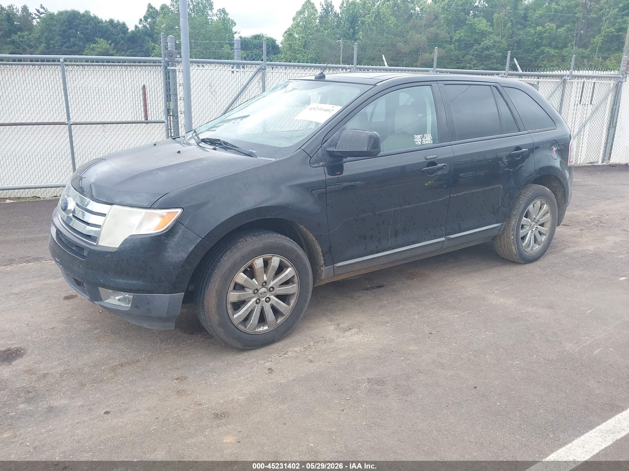 2008 Ford Edge Sel Black vin: 2FMDK38C88BA36312