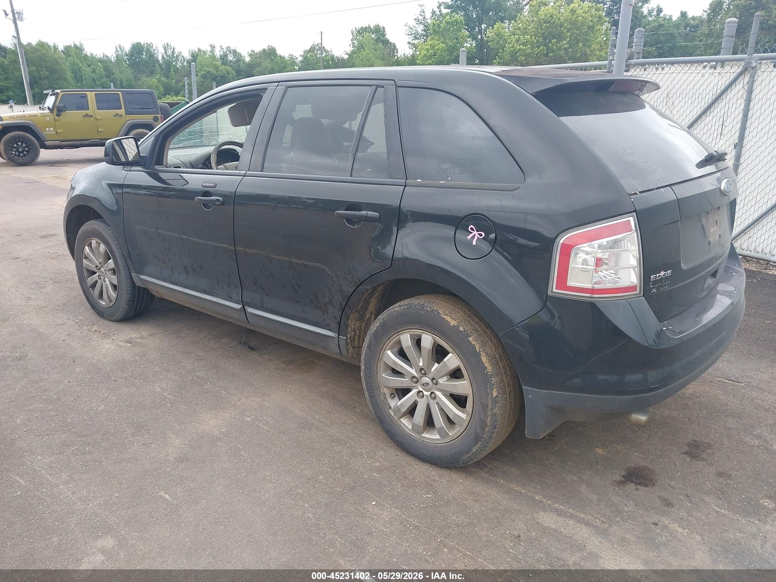 2008 Ford Edge Sel Black vin: 2FMDK38C88BA36312