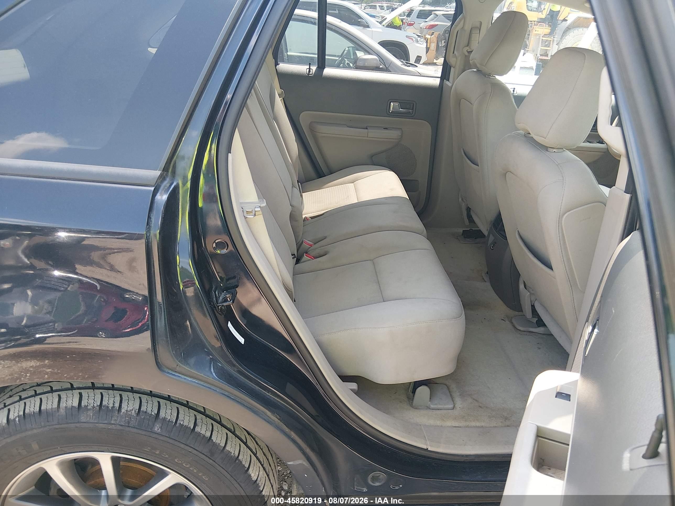 2008 Ford Edge Sel Black vin: 2FMDK38C88BB04298