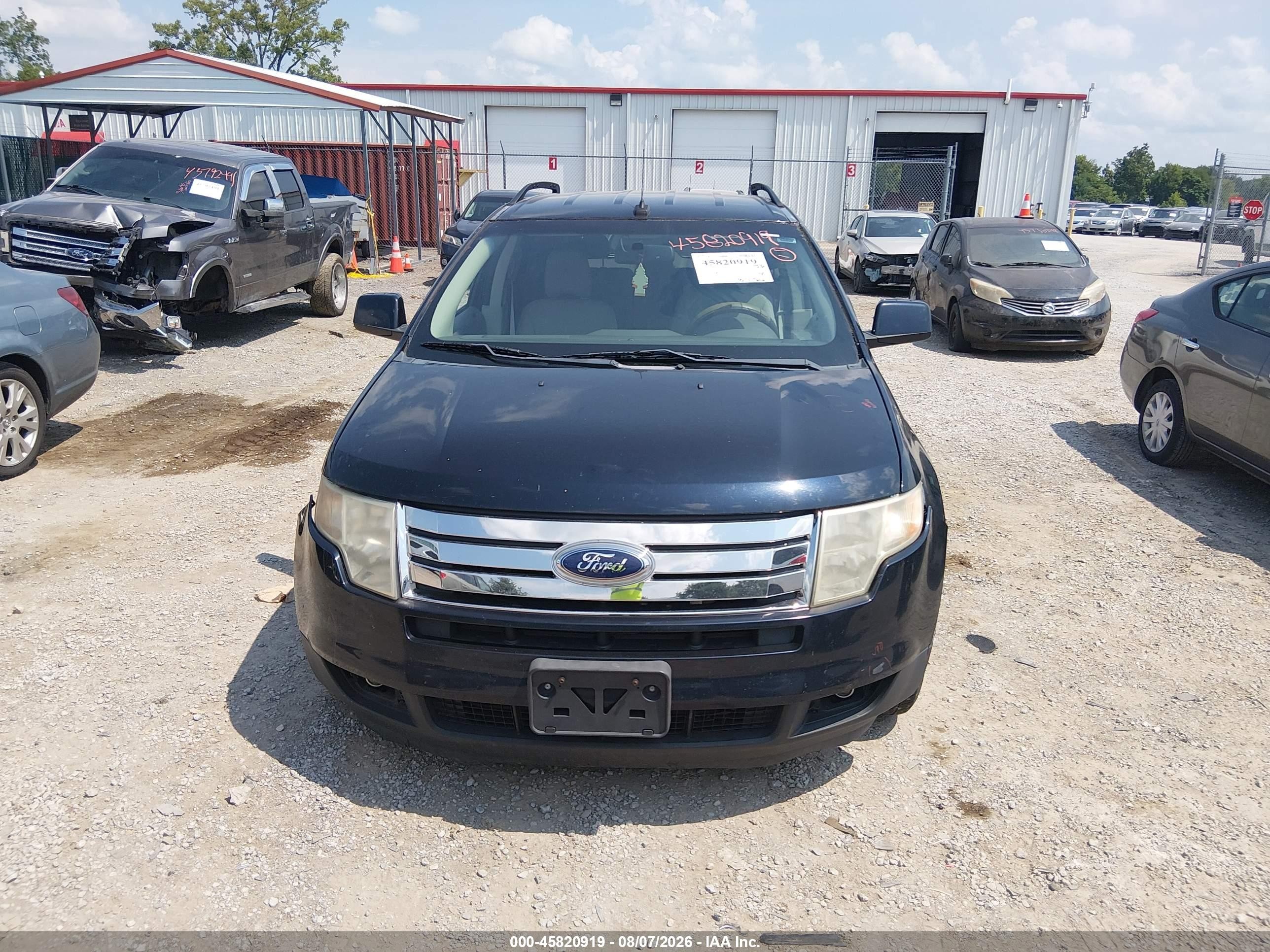 2008 Ford Edge Sel Black vin: 2FMDK38C88BB04298