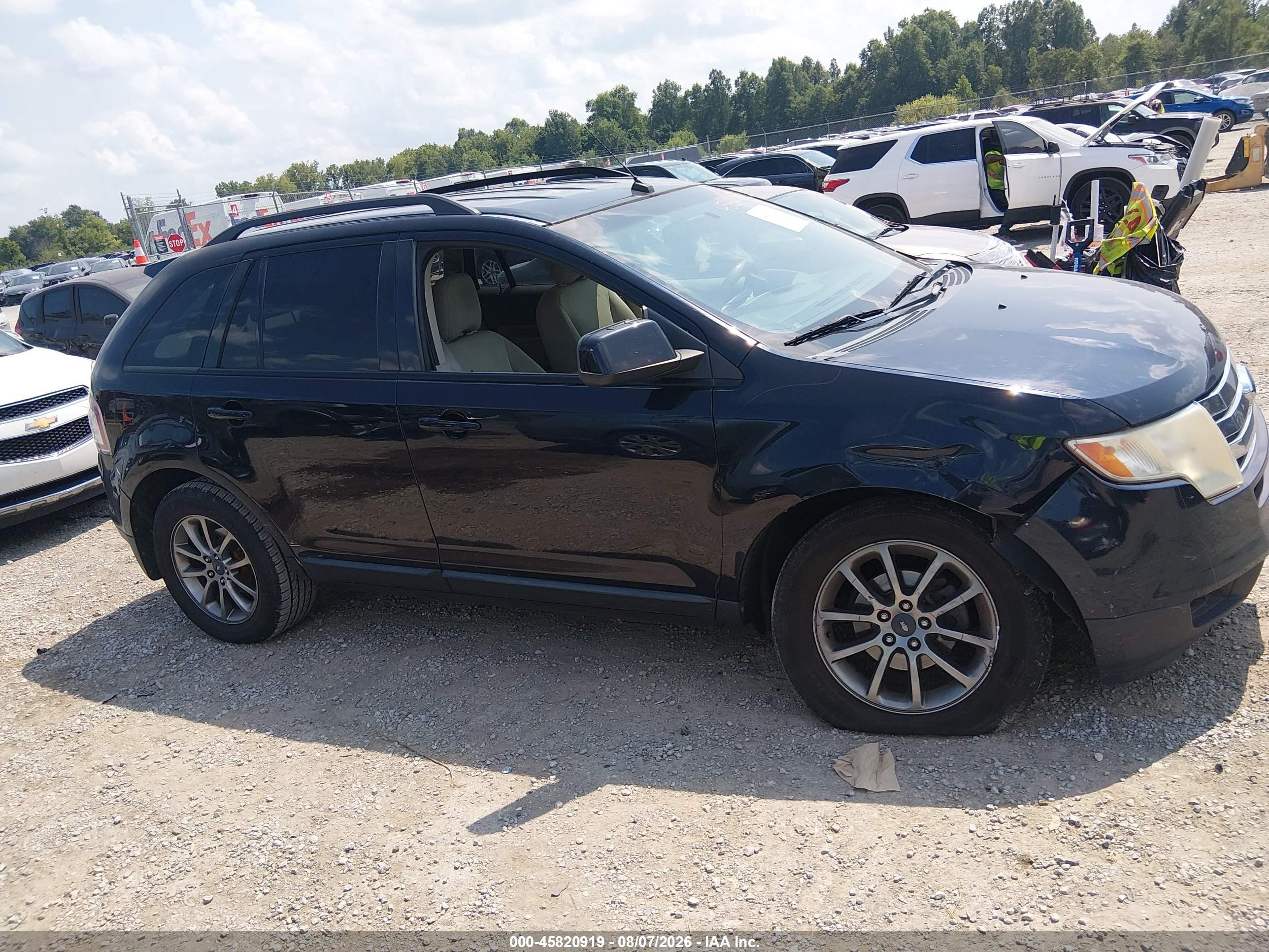 2008 Ford Edge Sel Black vin: 2FMDK38C88BB04298