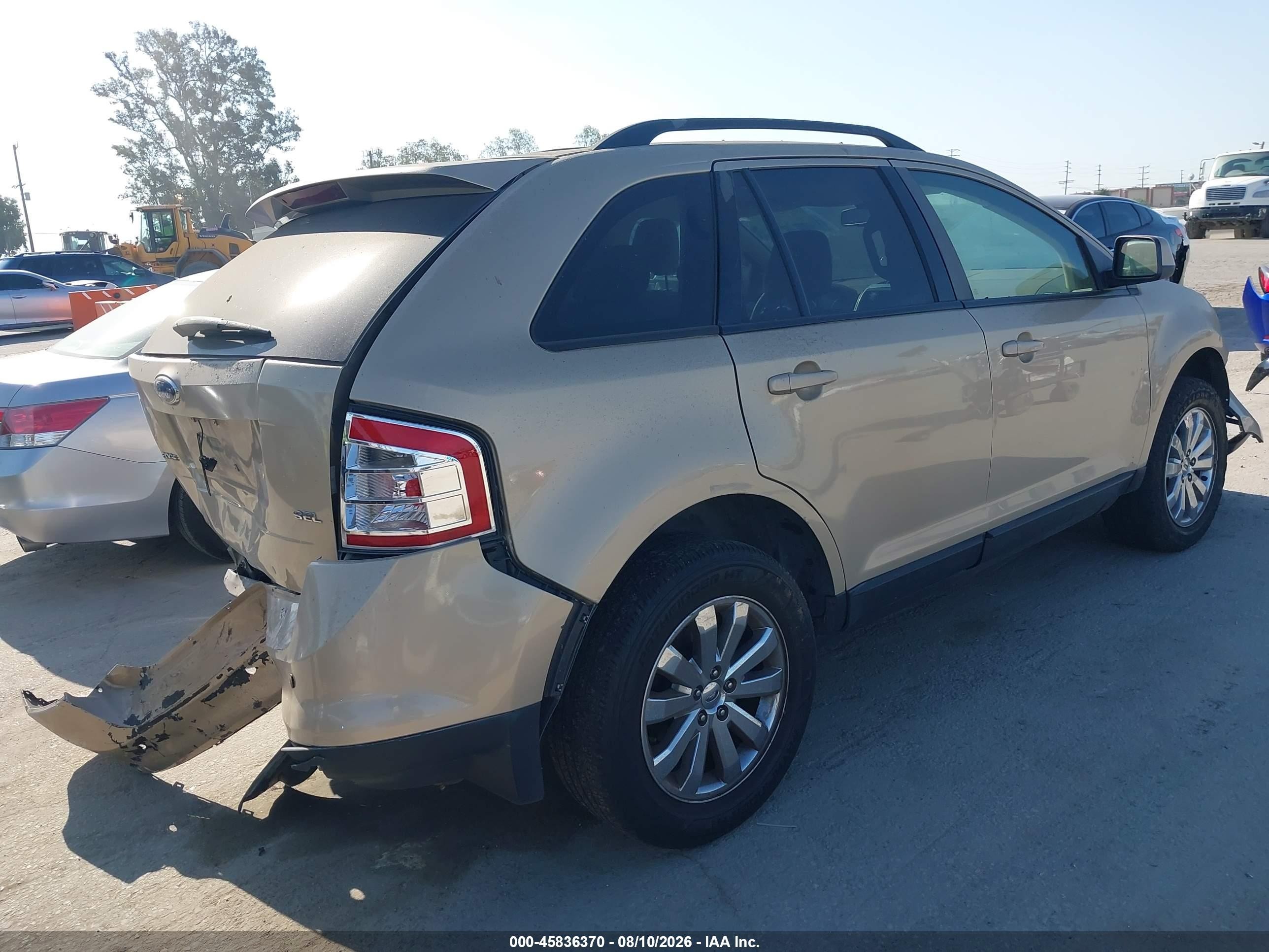 2007 Ford Edge Sel Gold vin: 2FMDK38C97BA27312
