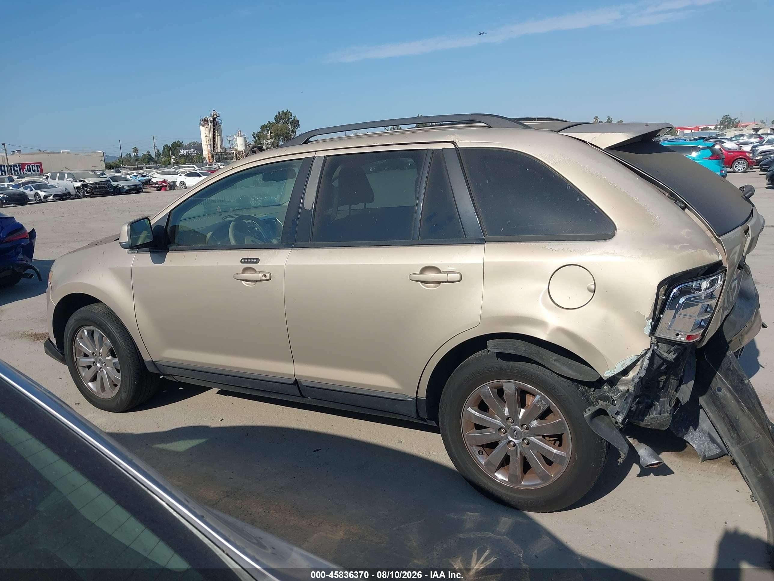 2007 Ford Edge Sel Gold vin: 2FMDK38C97BA27312
