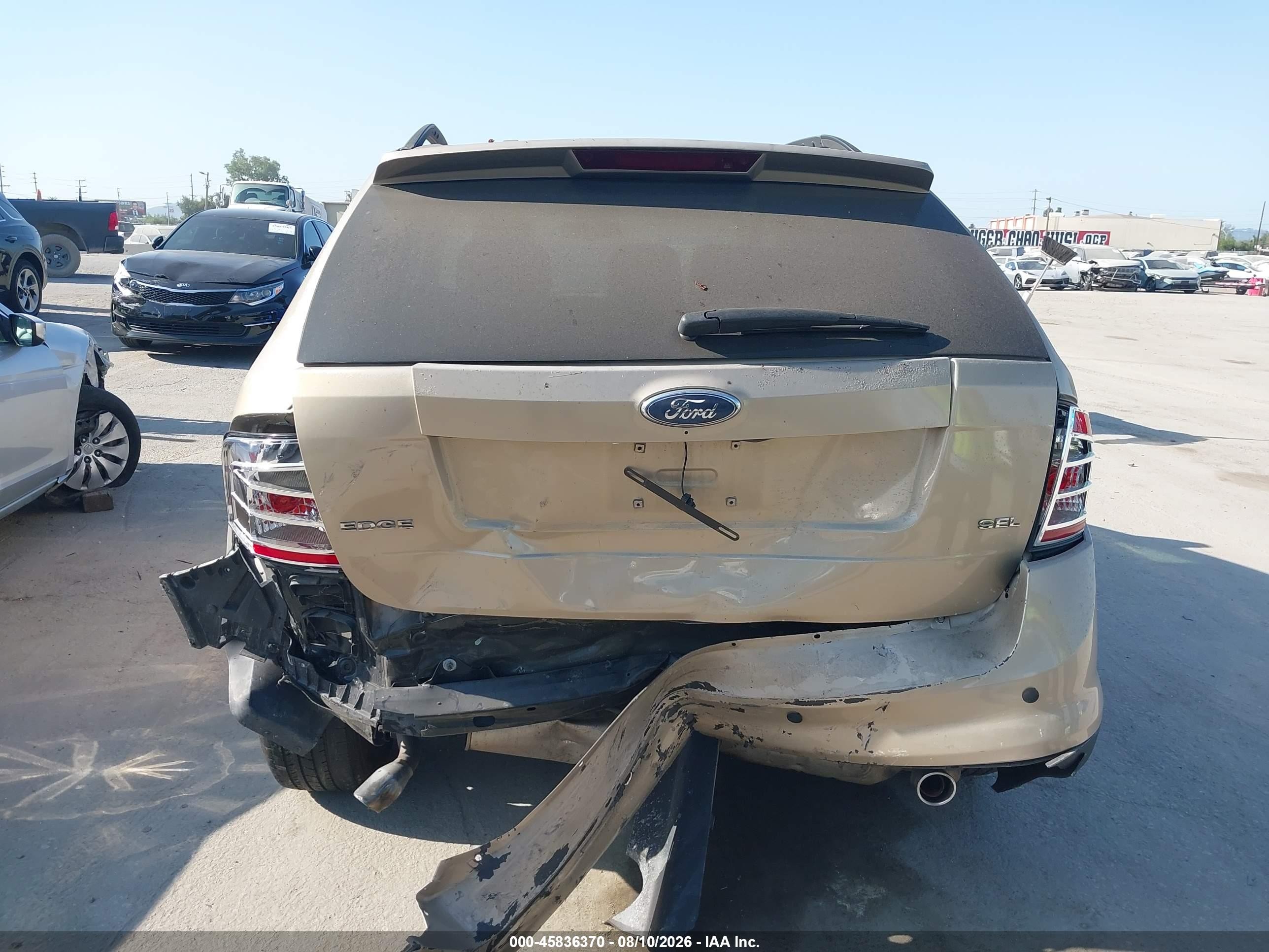 2007 Ford Edge Sel Gold vin: 2FMDK38C97BA27312
