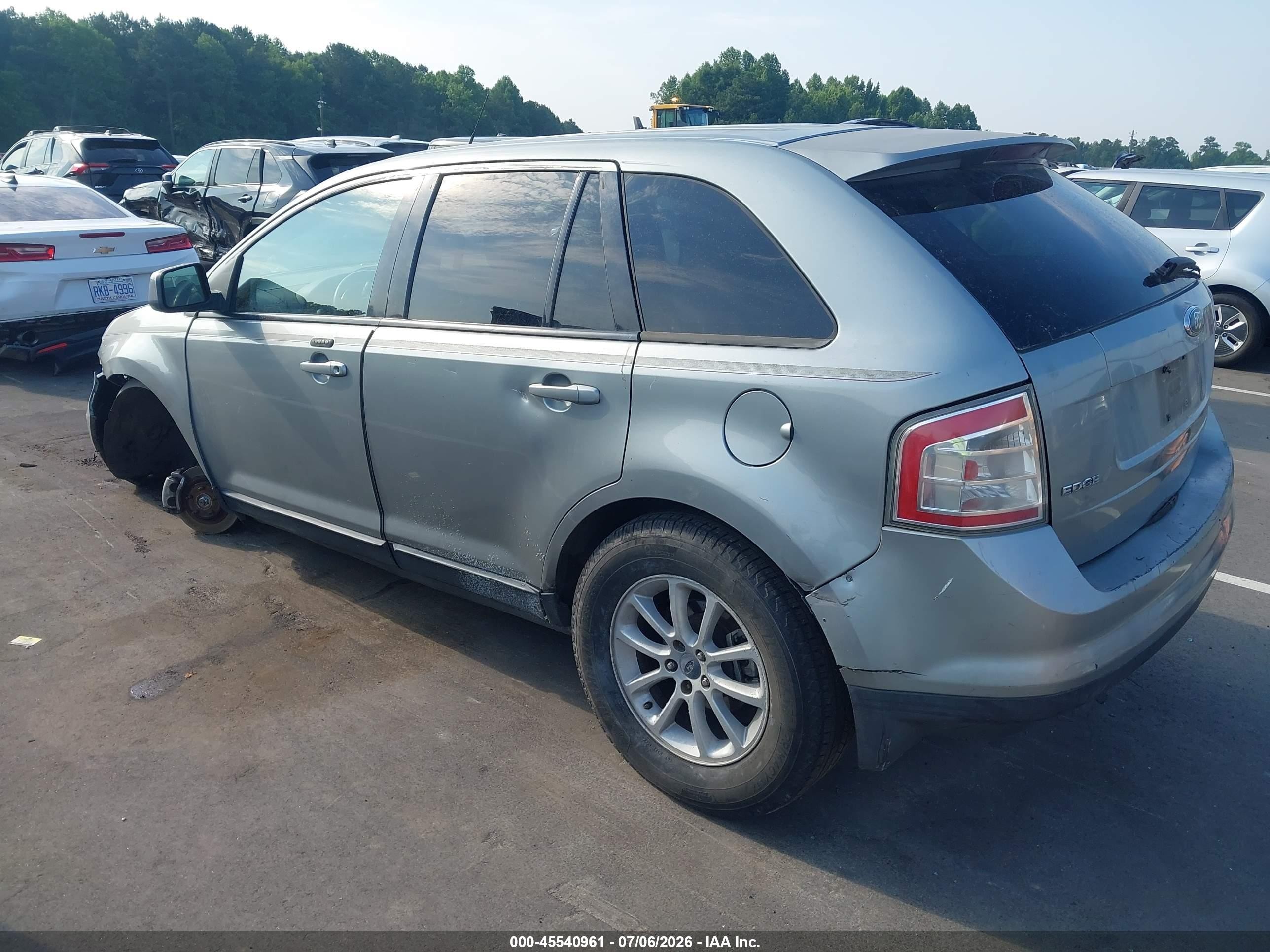 2007 Ford Edge Sel Серебряный vin: 2FMDK38C97BA29867