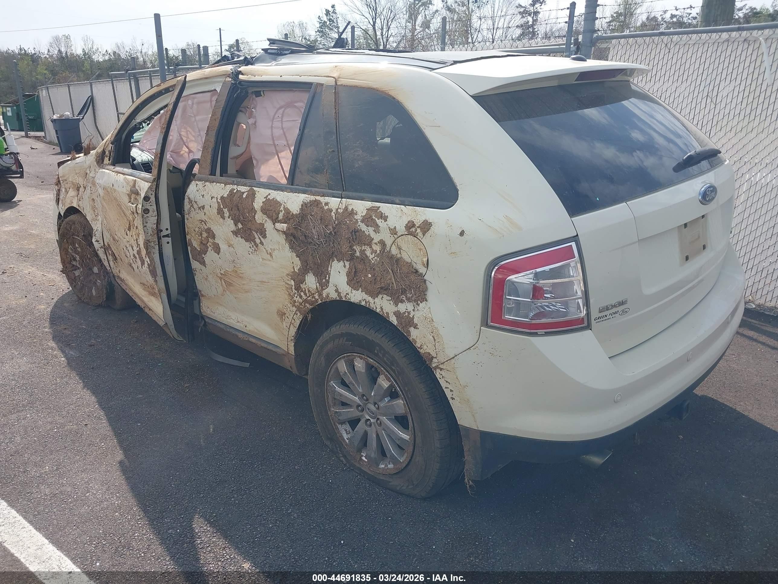 2007 Ford Edge Sel White vin: 2FMDK38C97BB68123
