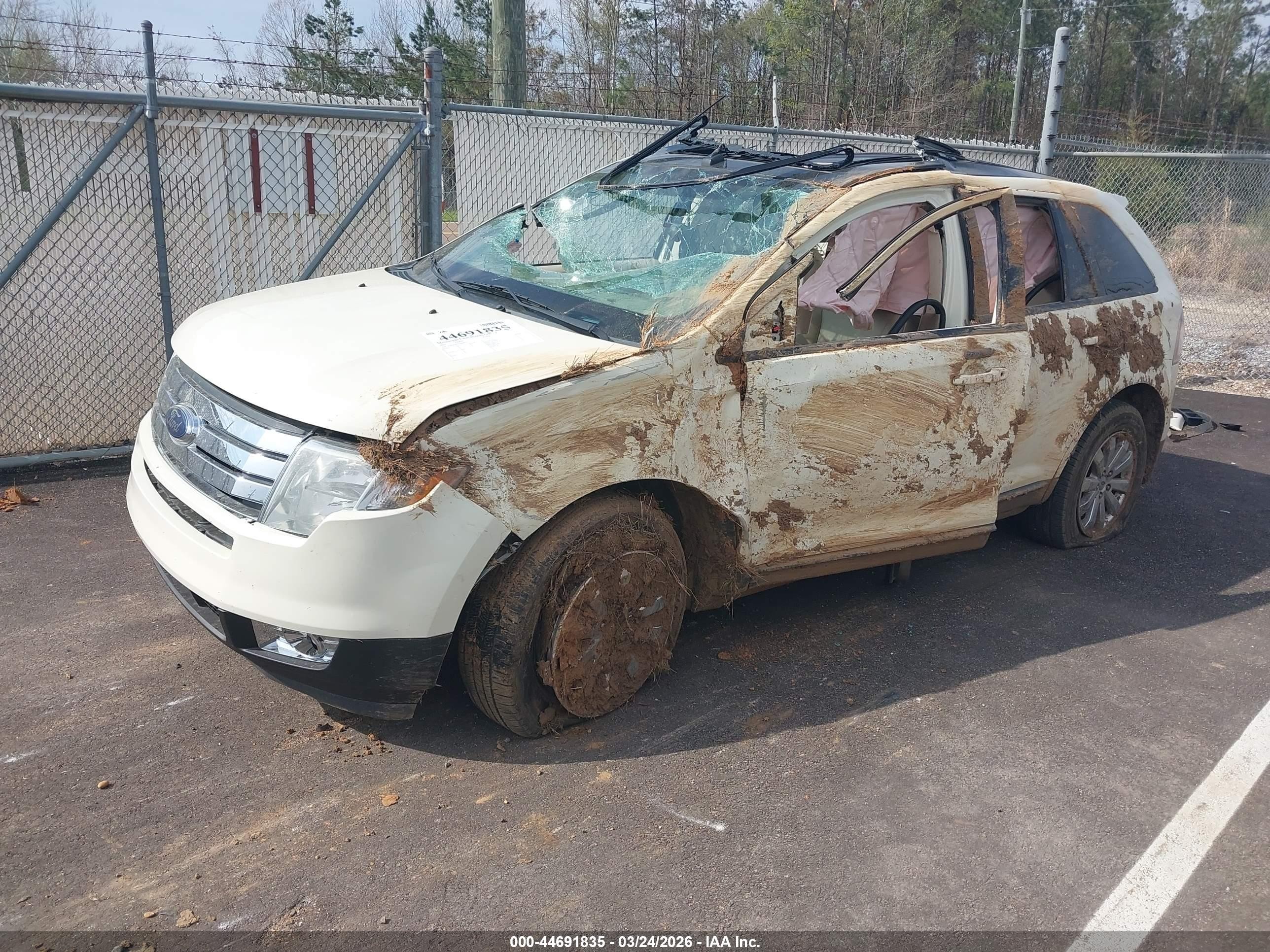 2007 Ford Edge Sel White vin: 2FMDK38C97BB68123