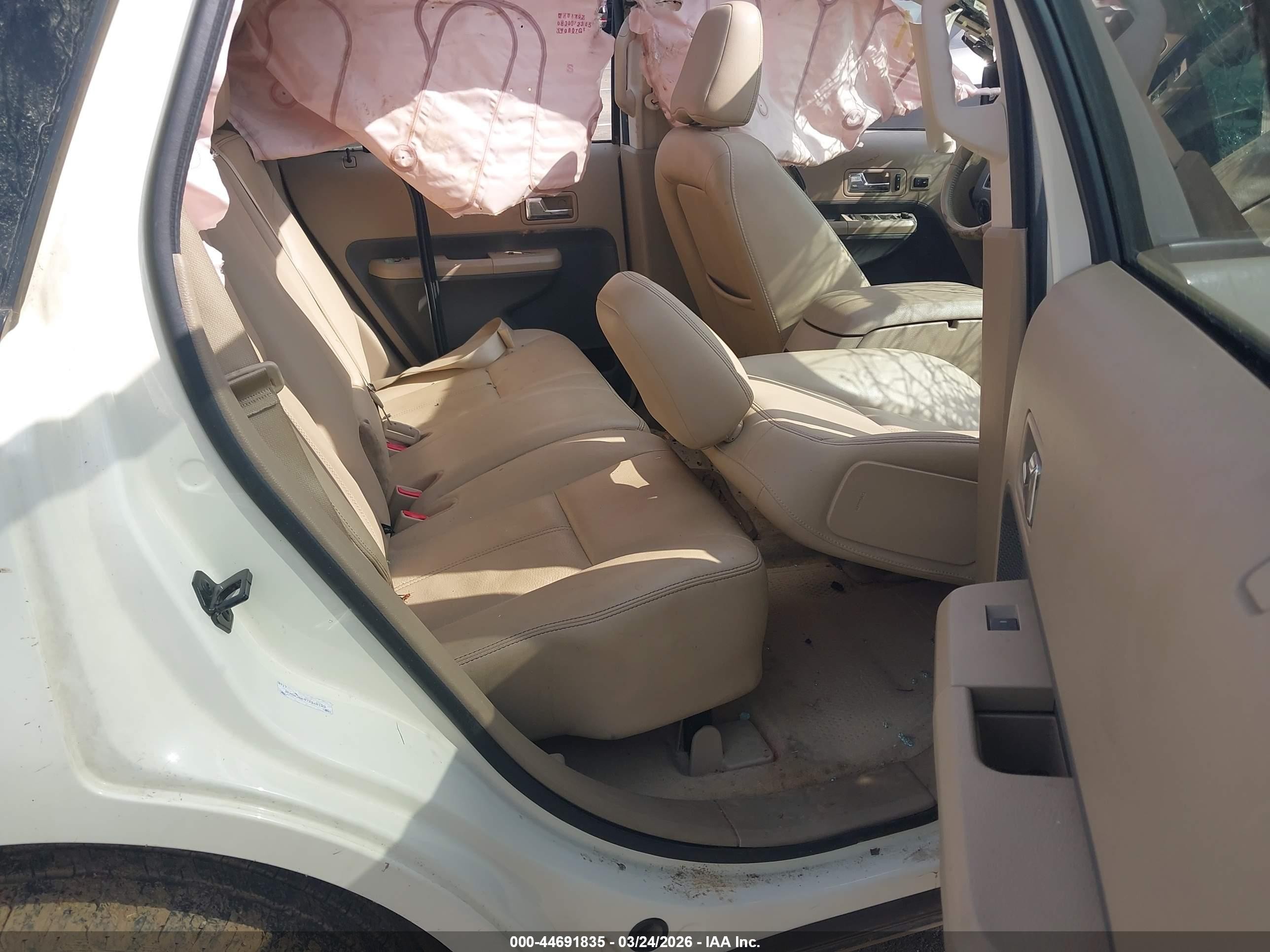 2007 Ford Edge Sel White vin: 2FMDK38C97BB68123