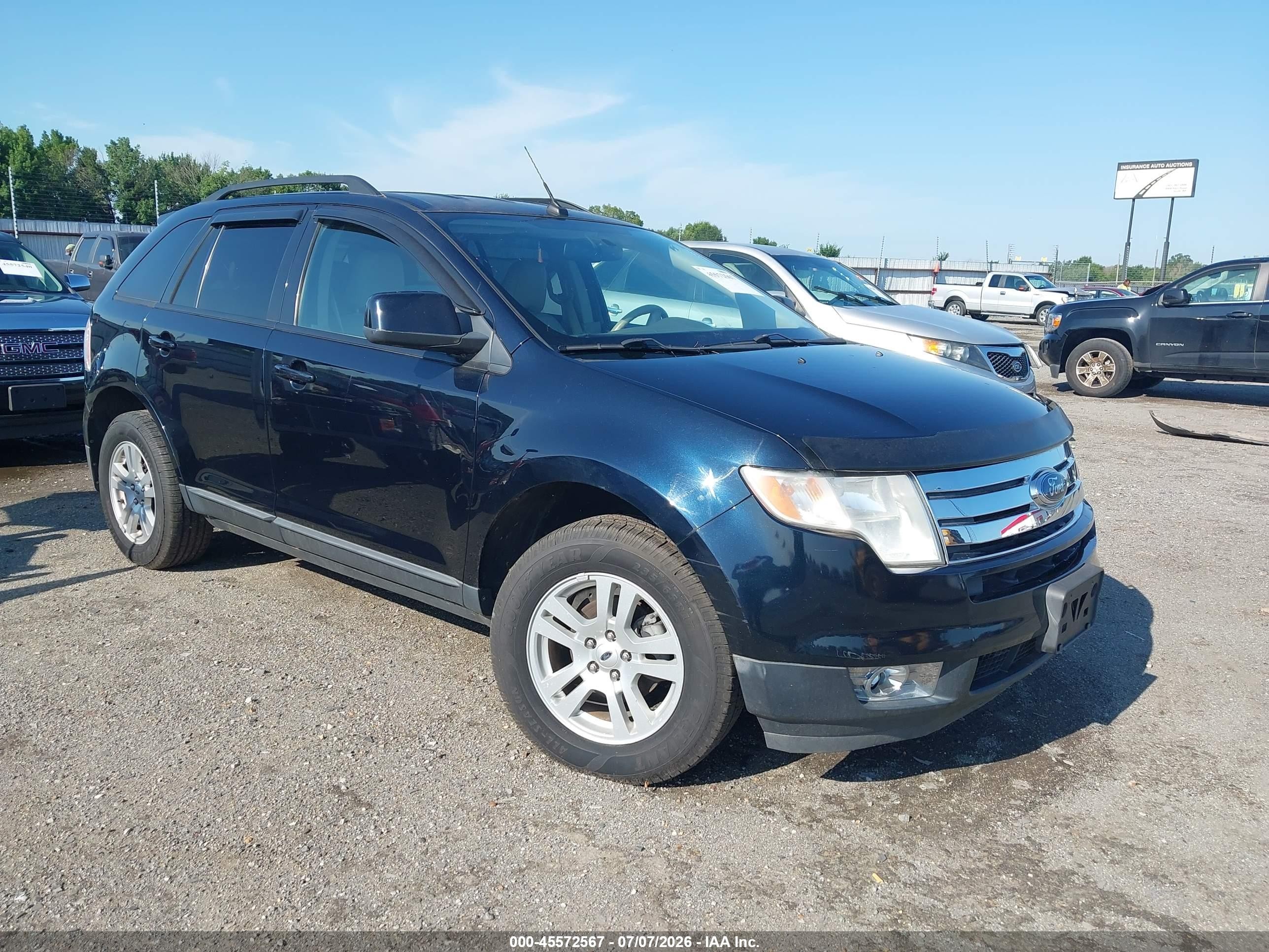 2008 Ford Edge Sel Черный vin: 2FMDK38C98BA60215