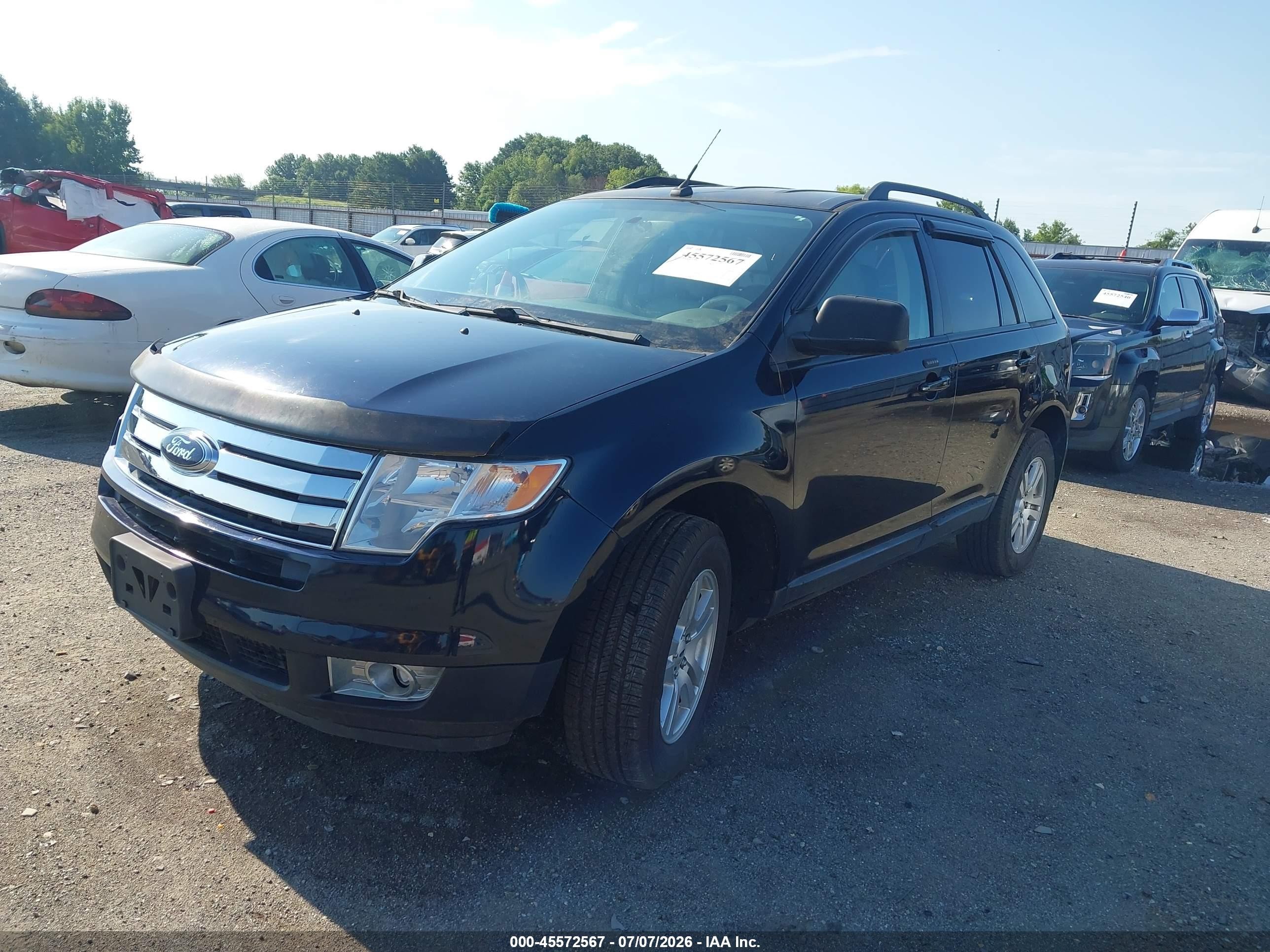 2008 Ford Edge Sel Black vin: 2FMDK38C98BA60215